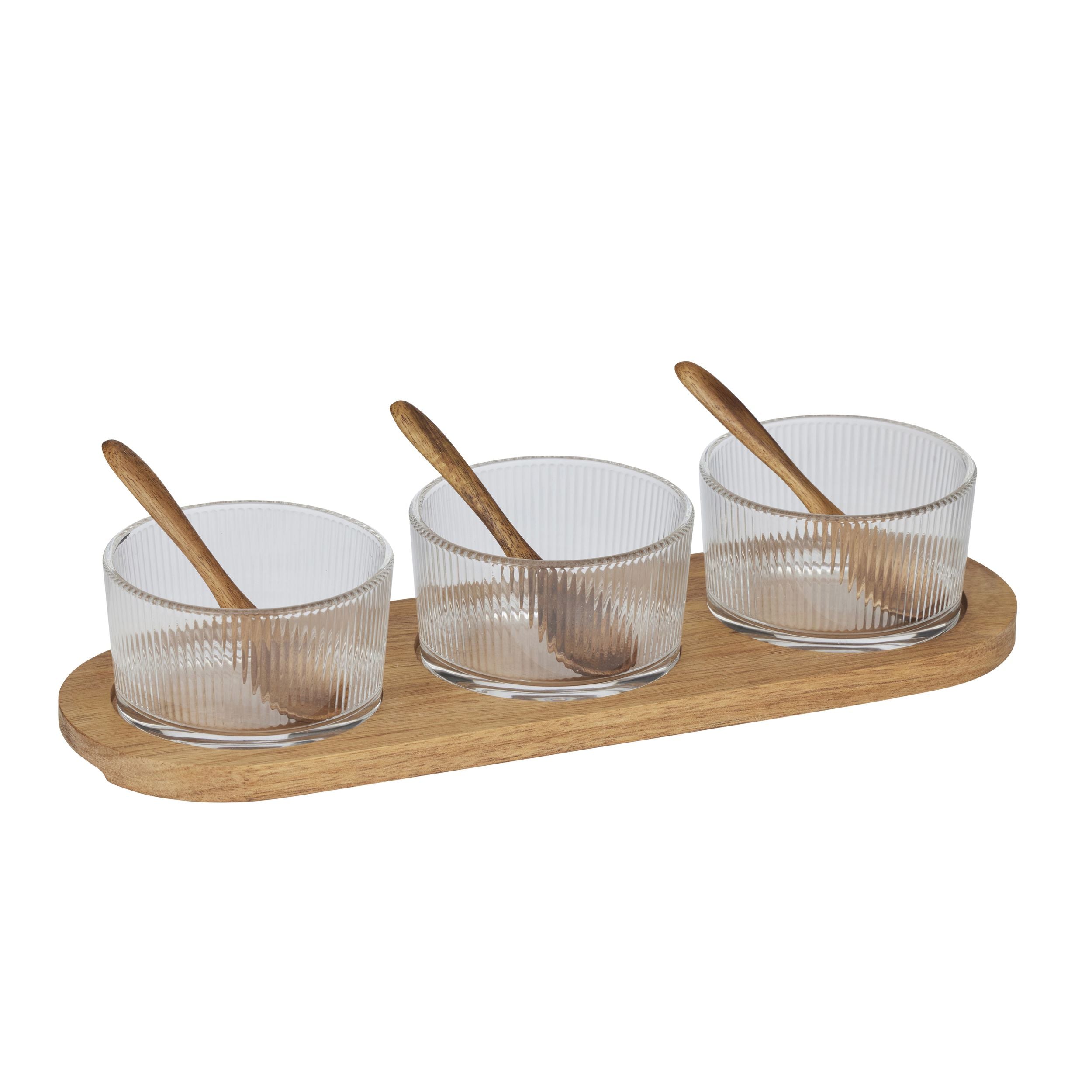 Assemble Dritta 7pc Glass/Wood Set