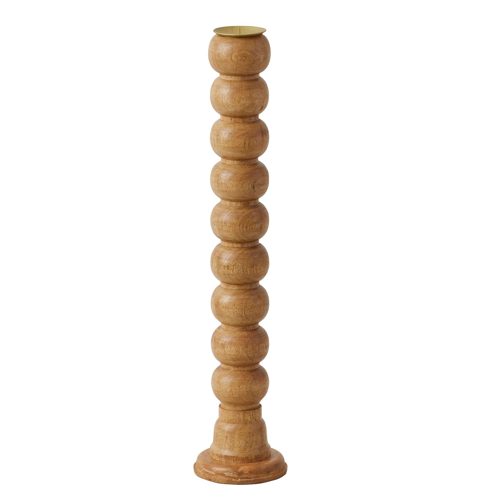 Coast To Coast Alpha Wood Floor Candleholder 17x83cm