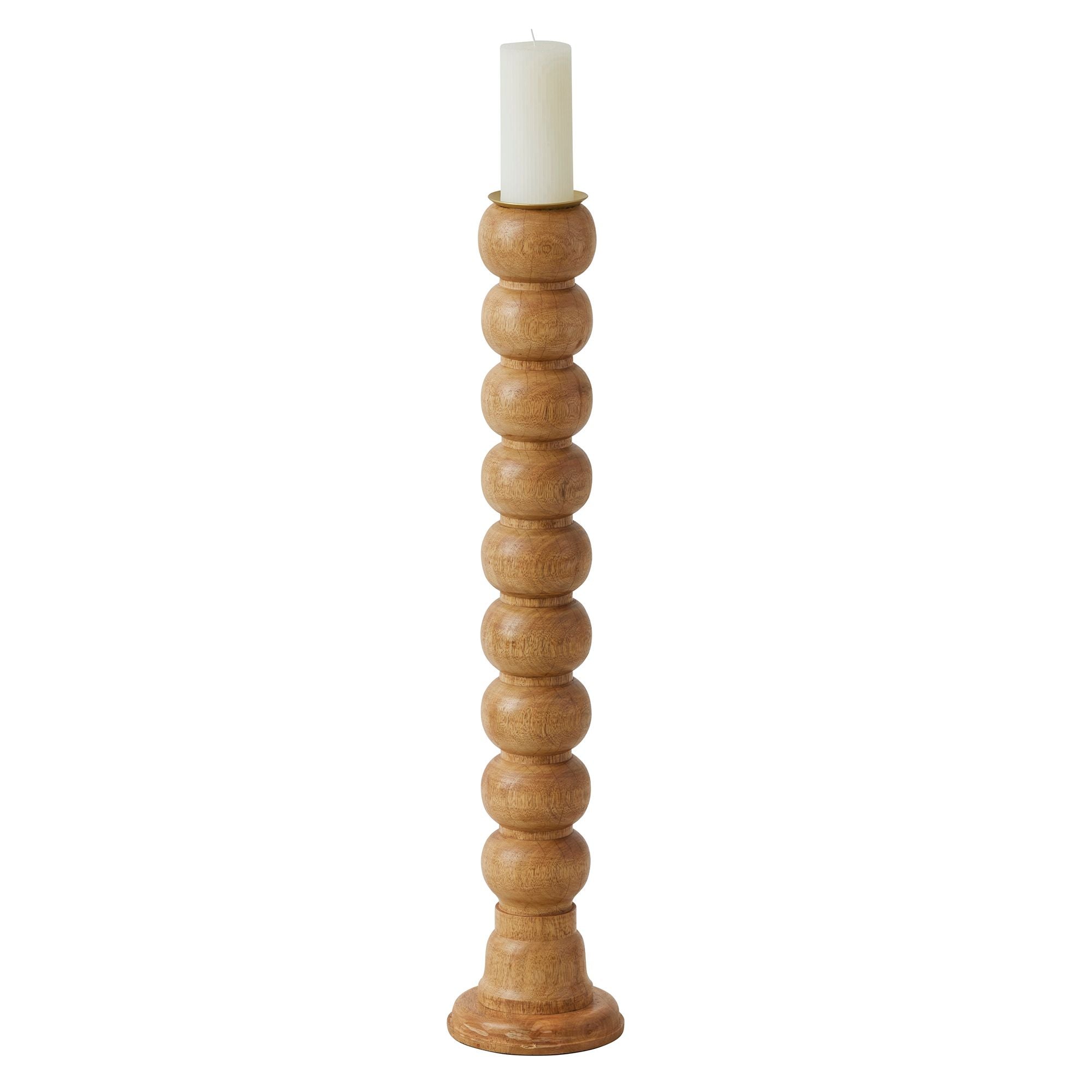 Coast To Coast Alpha Wood Floor Candleholder 17x83cm