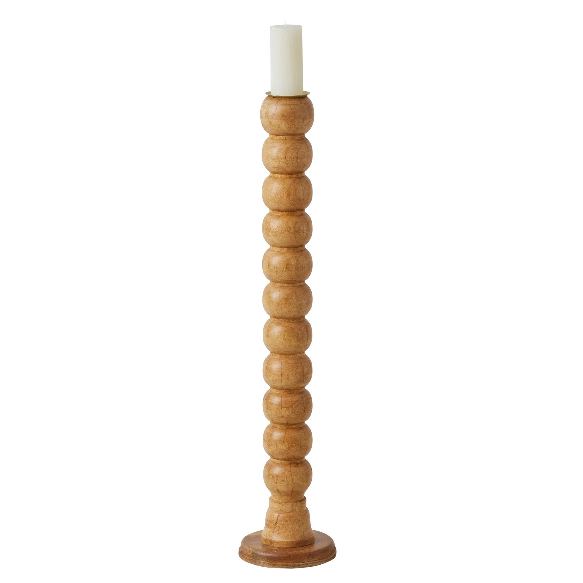 Coast To Coast Alpha Wood Floor Candleholder 22x102cm