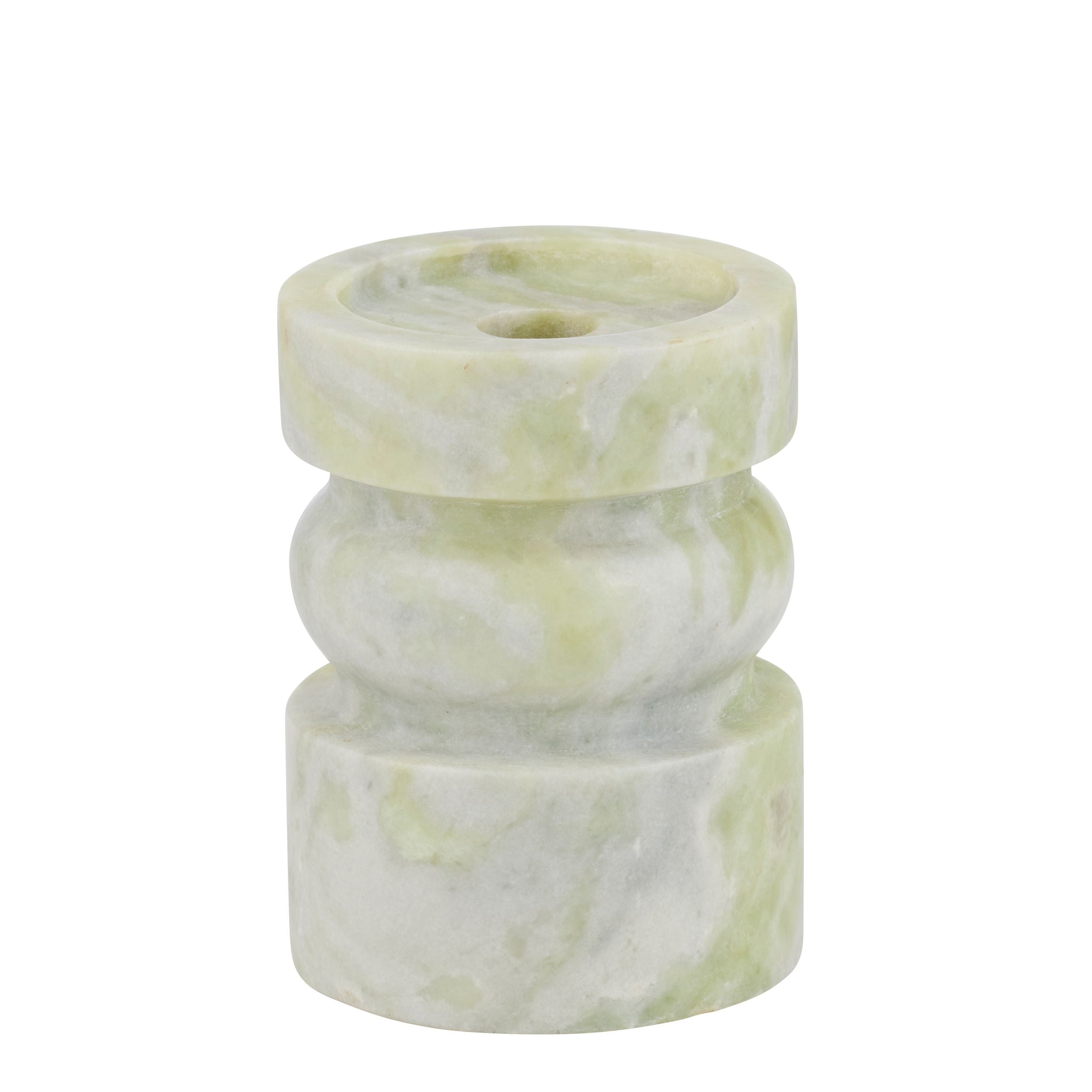 Coast To Coast Mineral Marble Candleholder Green