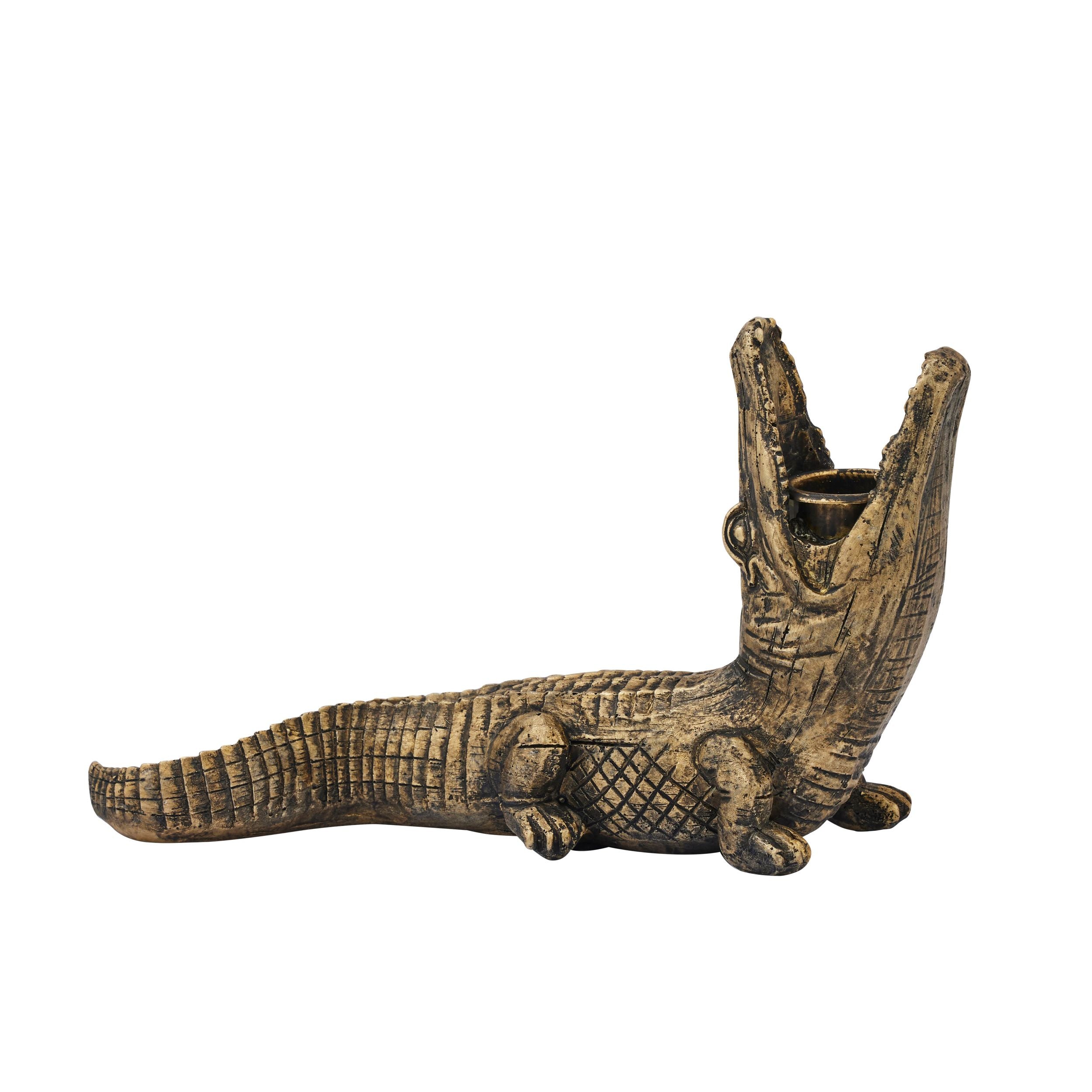 Coast To Coast Croc Resin C'holder Gold