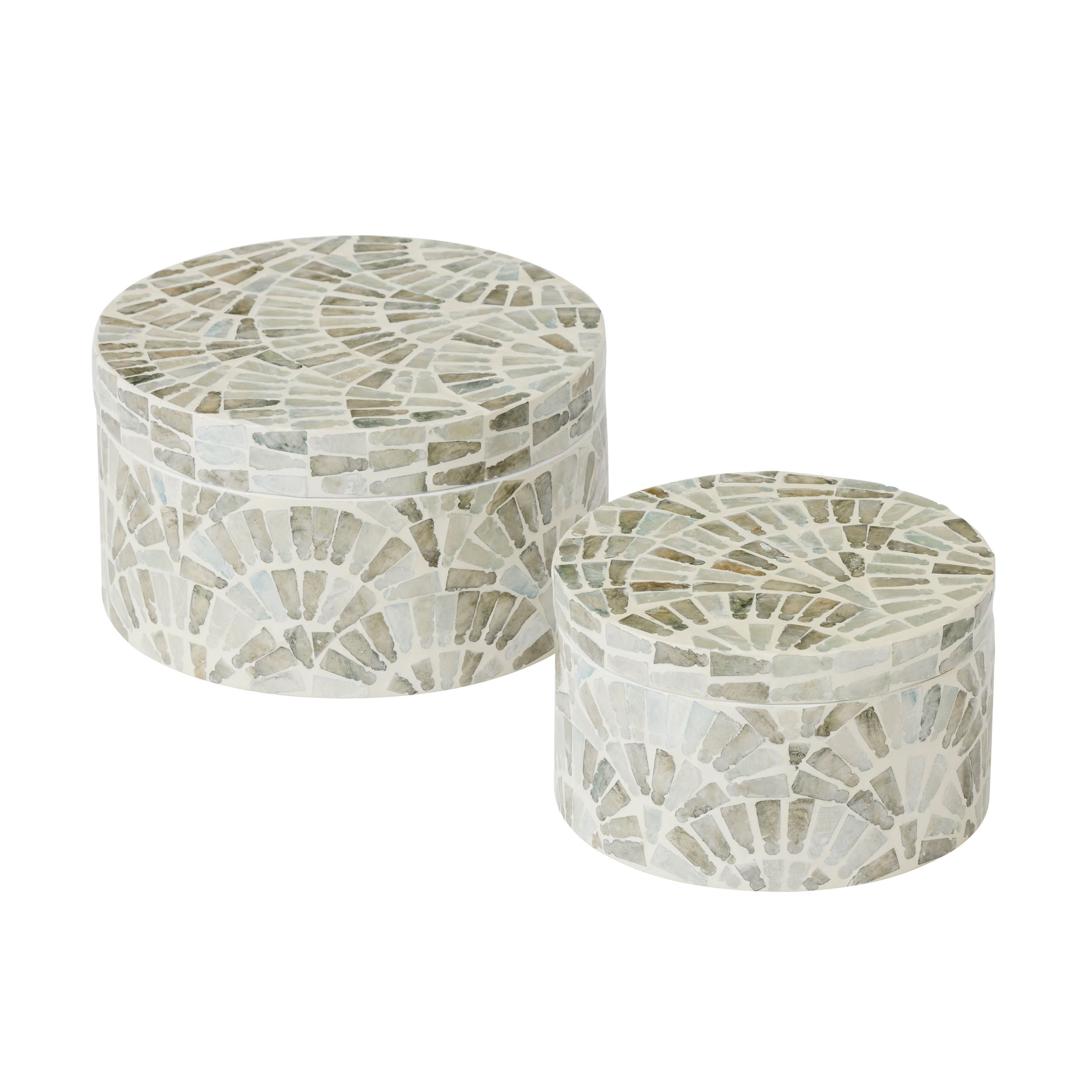 Coast To Coast Aria Set of 2 Inlay Boxes Blue