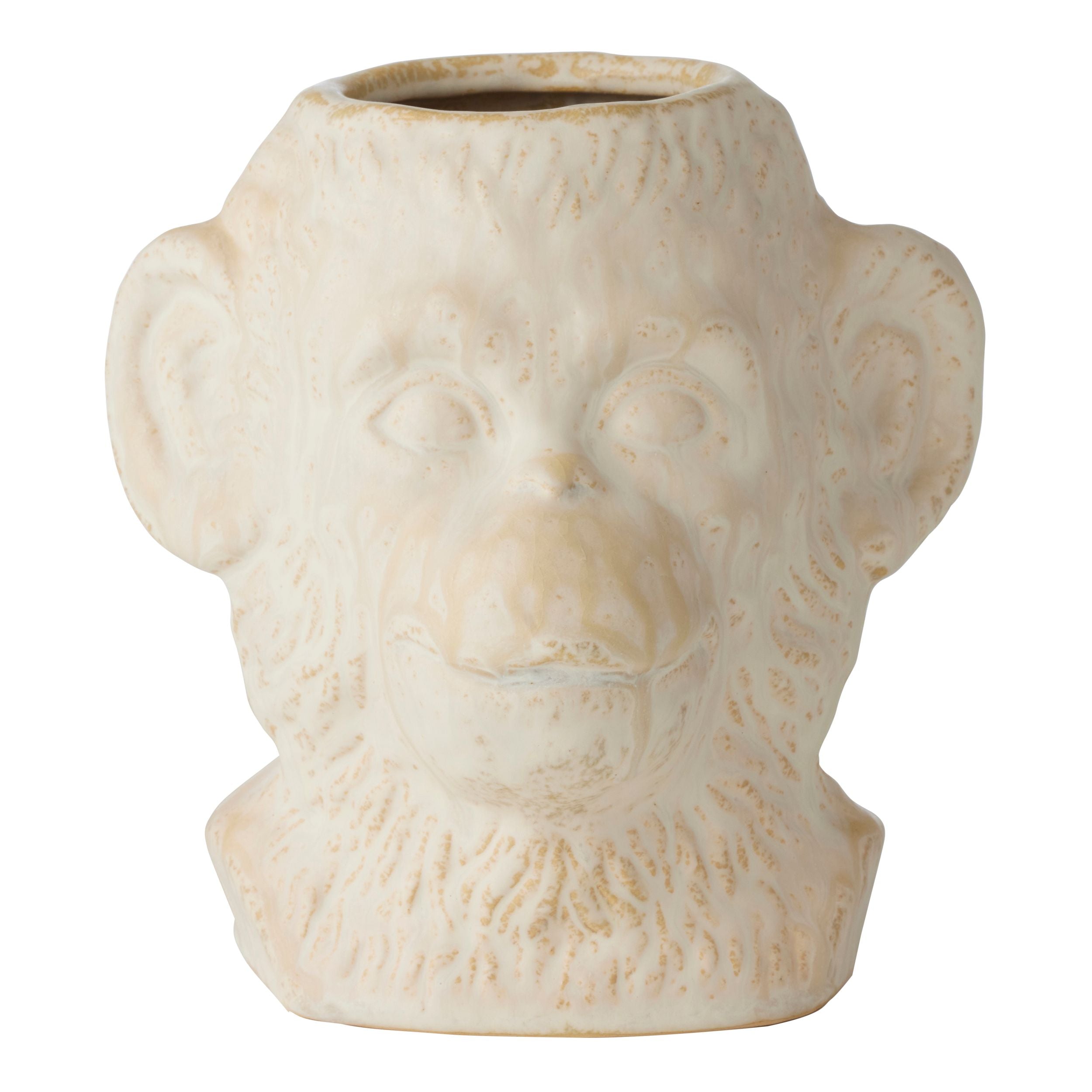 Life Botanic Moe Monkey Ceramic Pot Natural