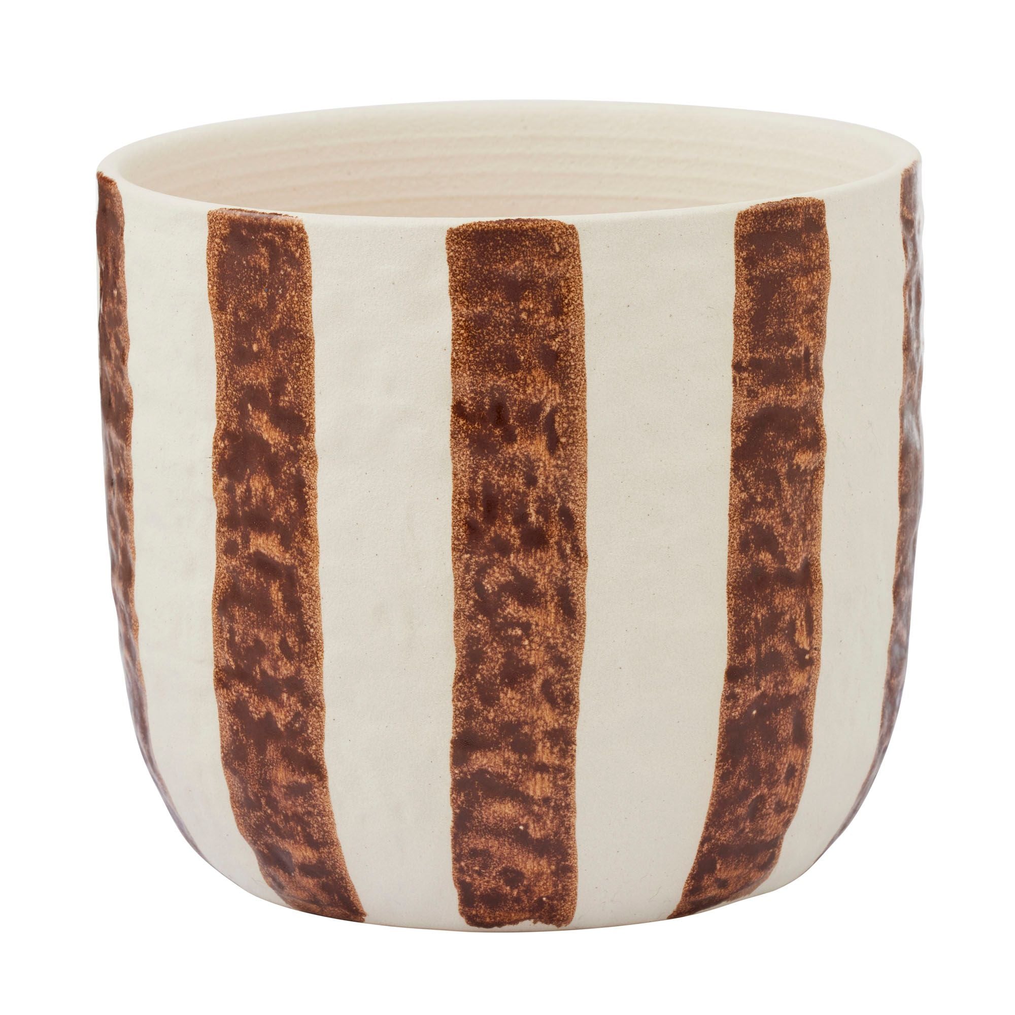 Coast To Coast Rayas Ceramic Pot 19x17cm Tan