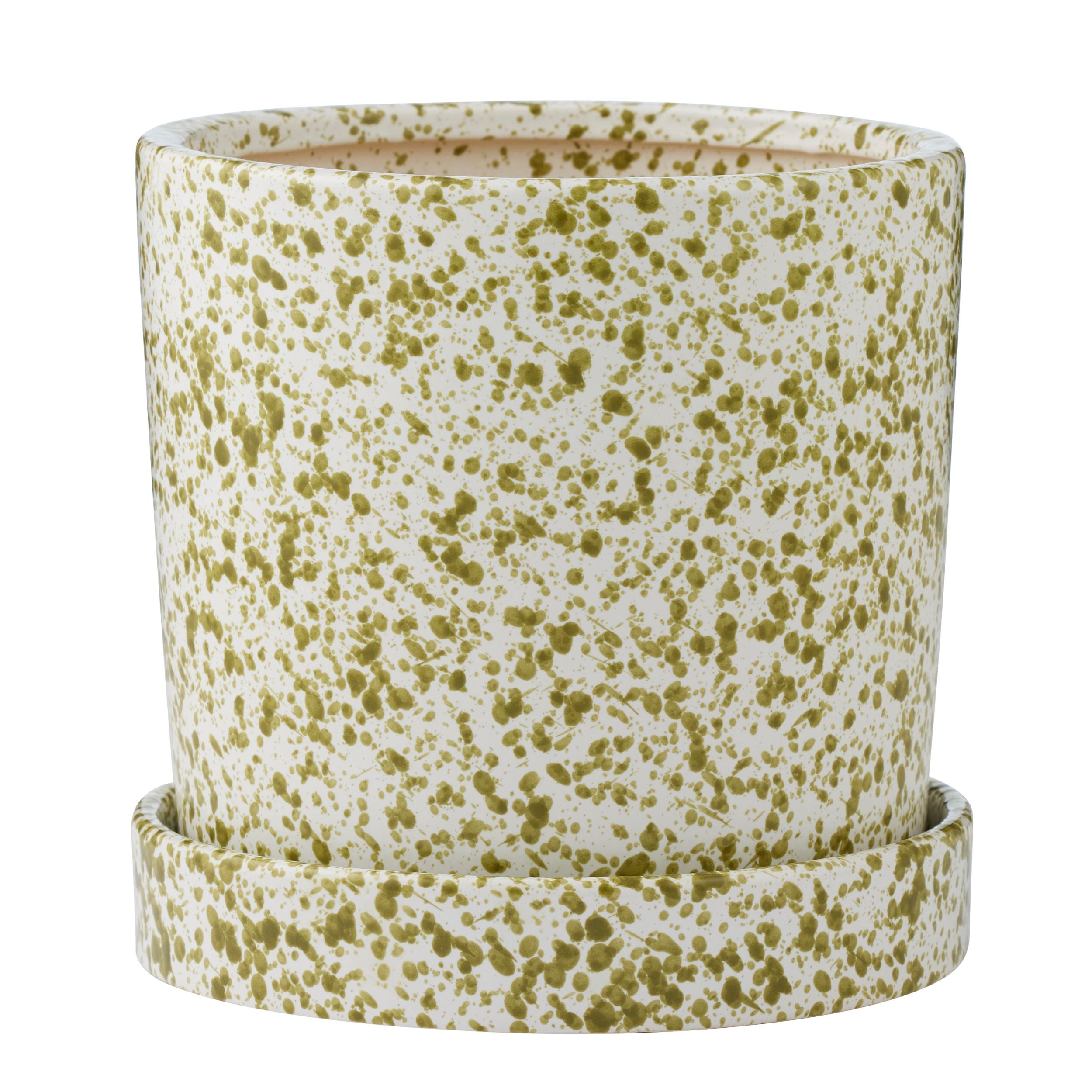 Life Botanic Mason Ceramic Pot with Saucer 18.5x18.5cm