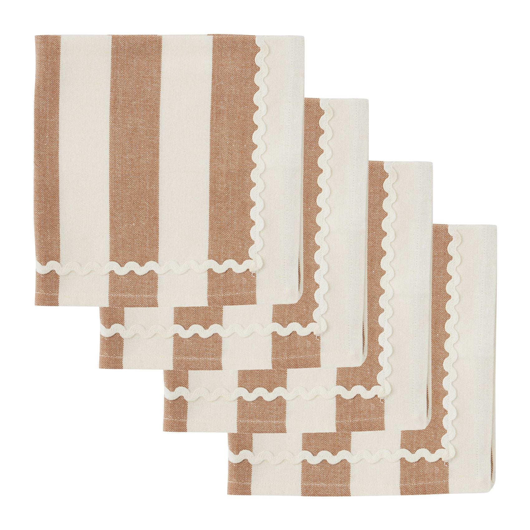Assemble Orla Set of 4 Cotton Napkin Terra