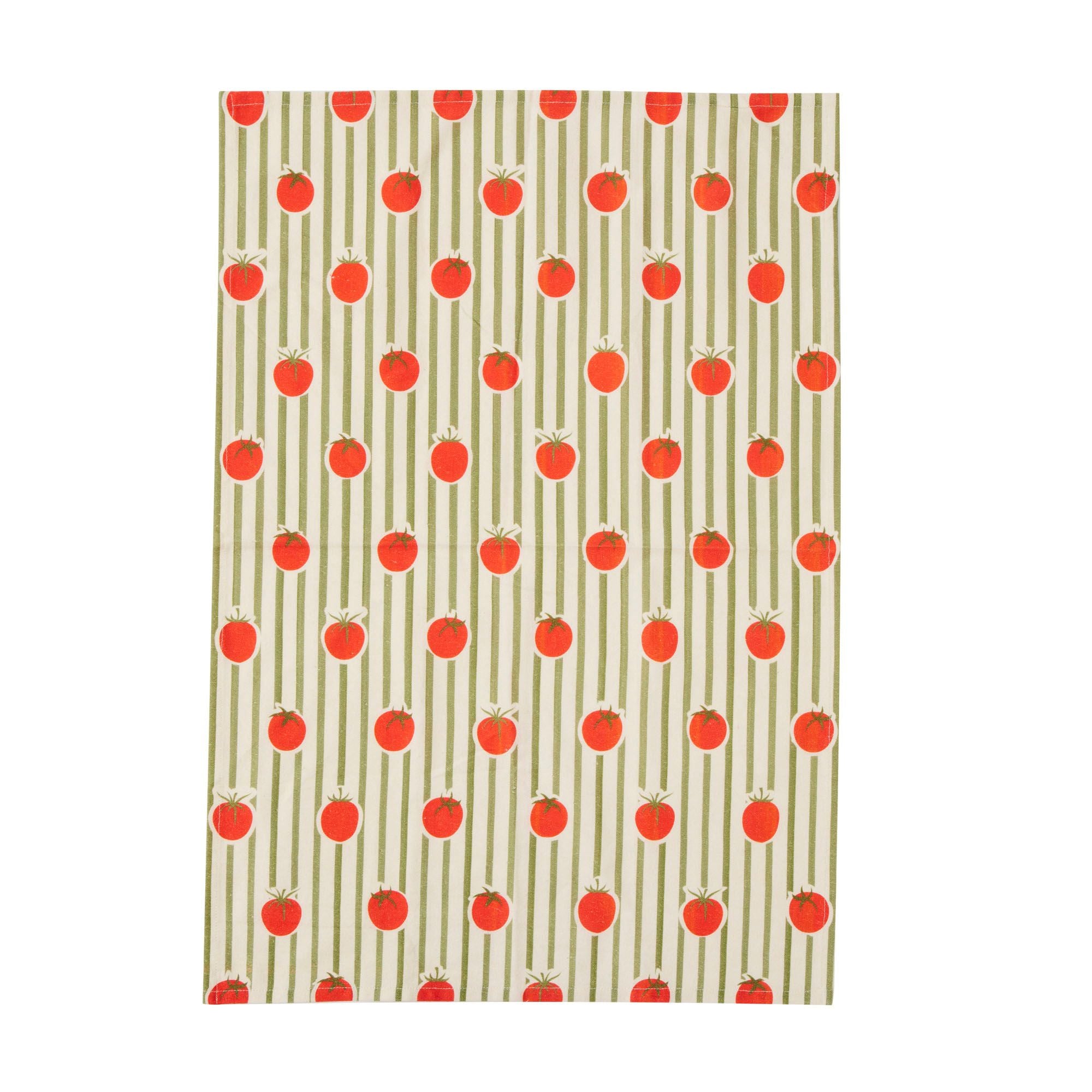 Assemble Deli Set of 3 Cotton Tea Towels Rd/Gn