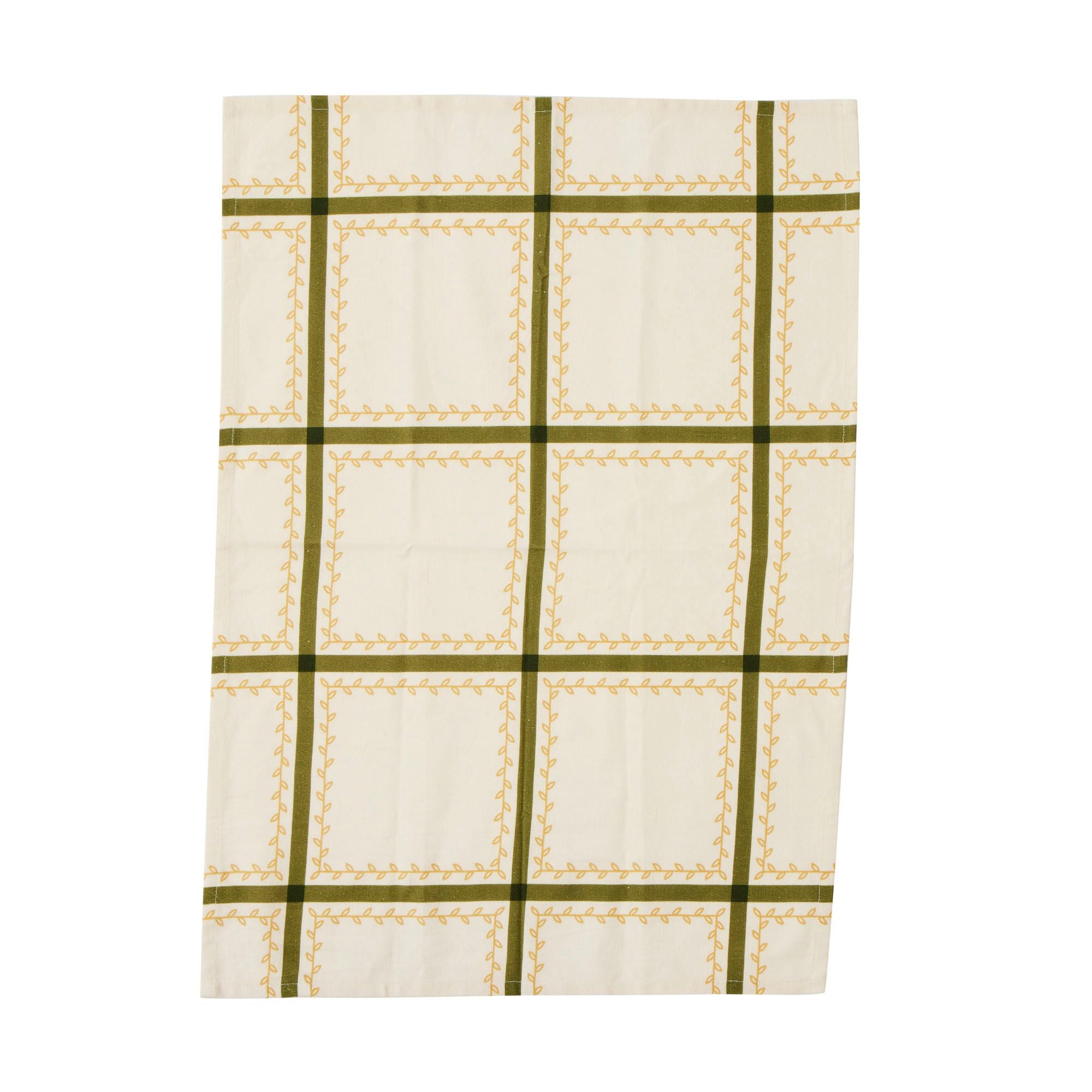 Assemble Deli Set of 3 Cotton Tea Towels Rd/Gn