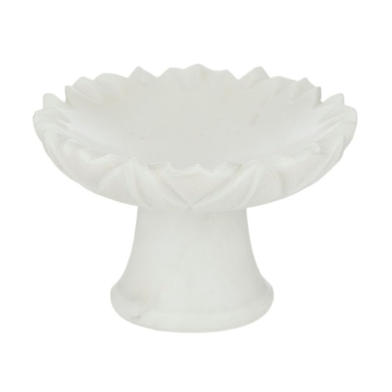 Coast To Coast Marble Footed Trinket Bowl Wh