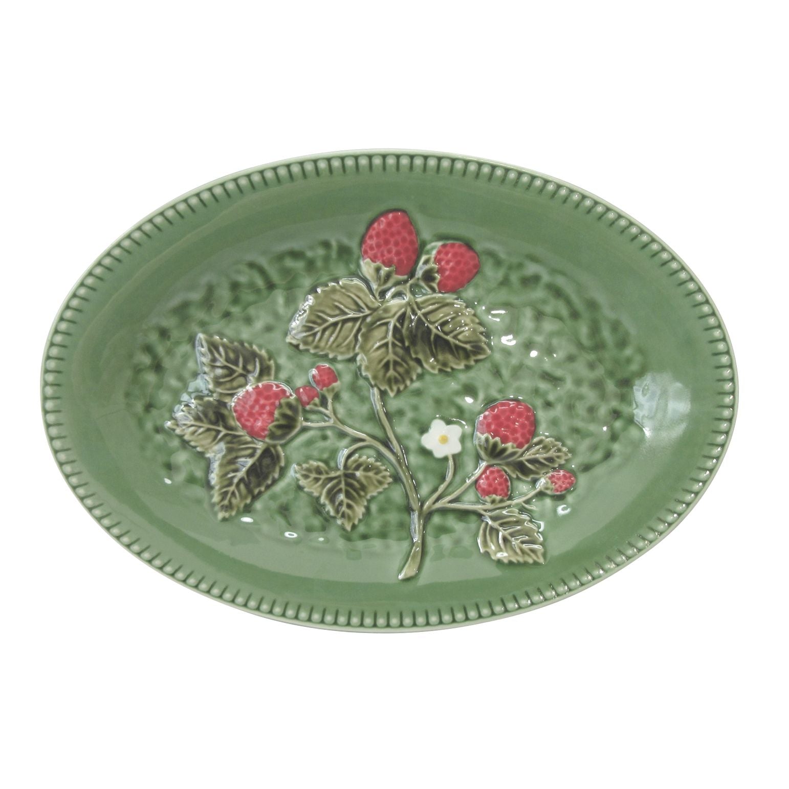 Assemble Fraise Ceramic Platter Green