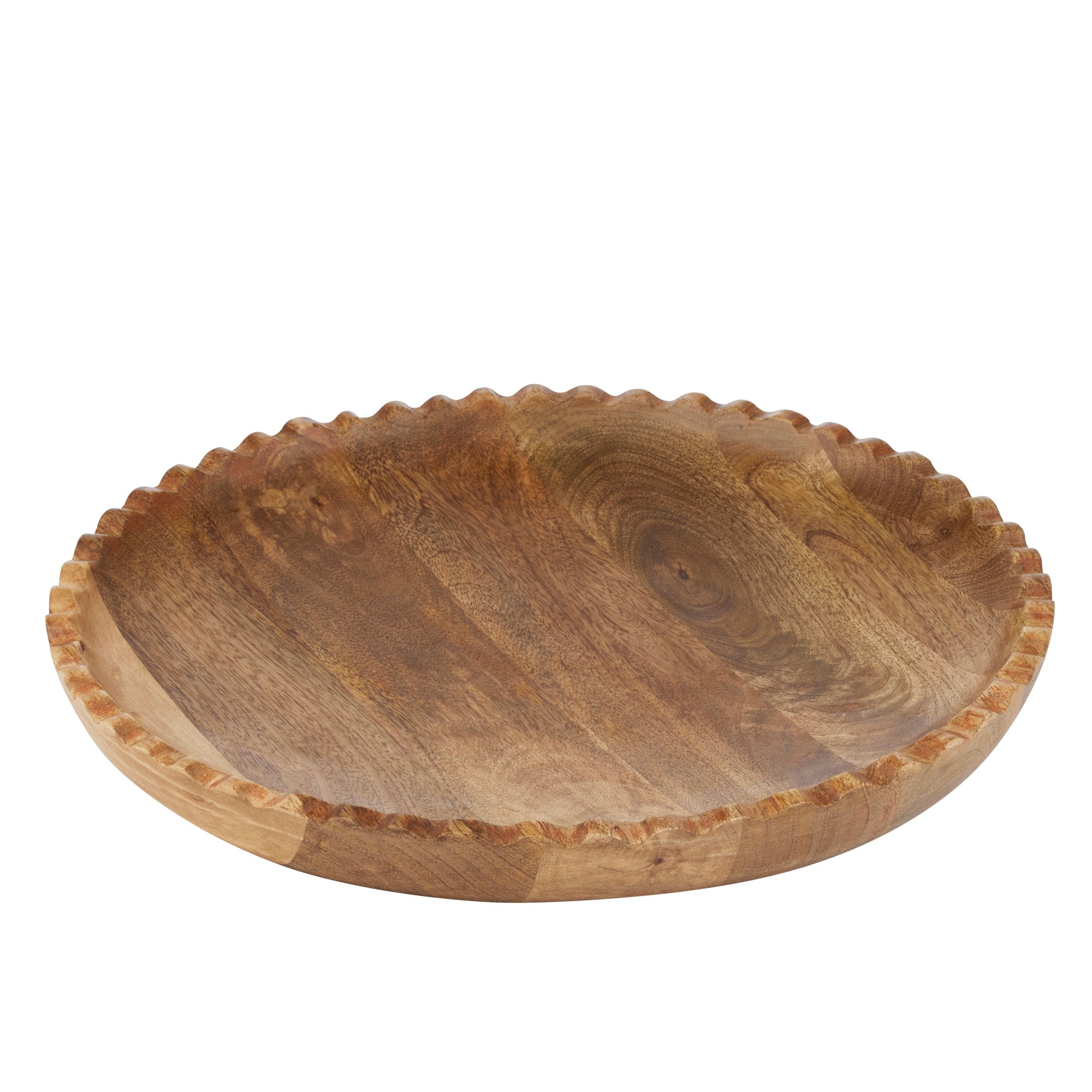 Assemble Cheri Round Wood Tray Natural