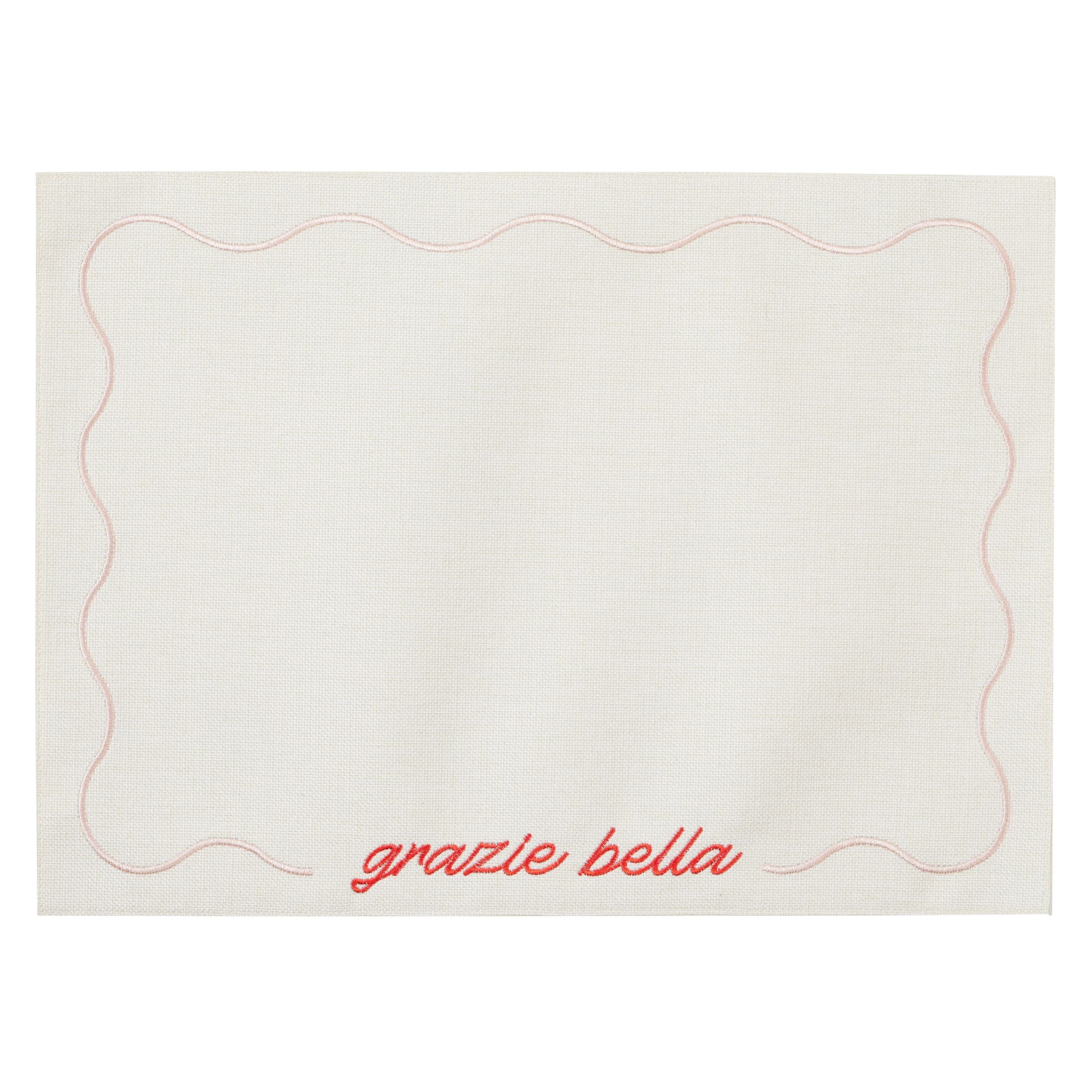 Assemble Grazie Bella Placemat Natural/Tomato