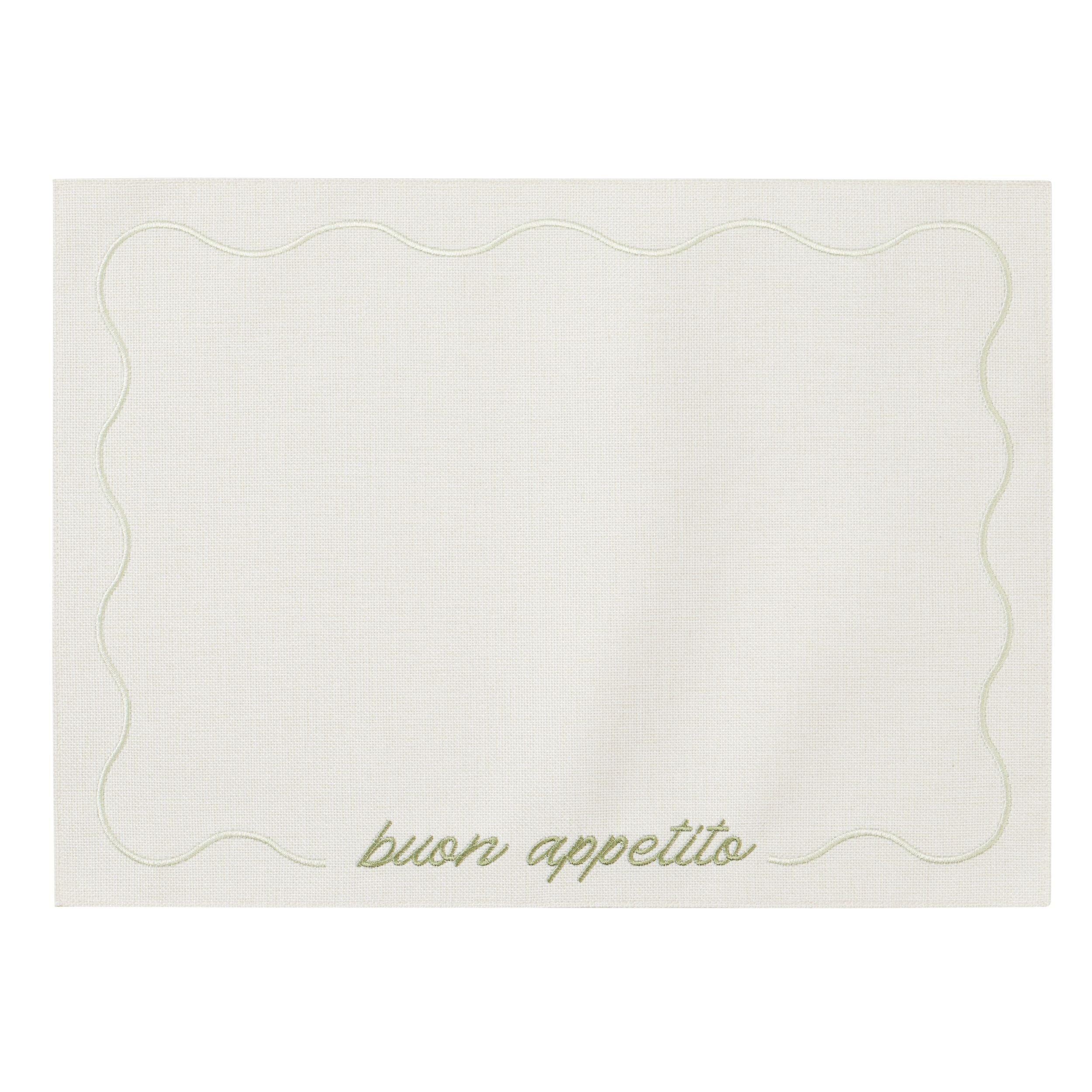 Assemble Buon Appetito Placemat Natural/Green
