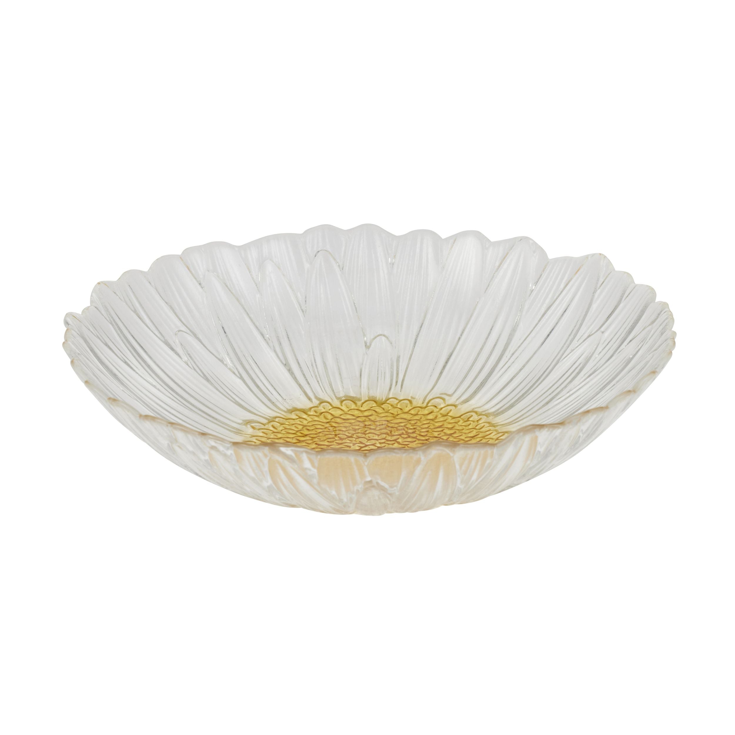 Coast To Coast Phoebe Glass Bowl 21.5x5cm Clear/Yellow