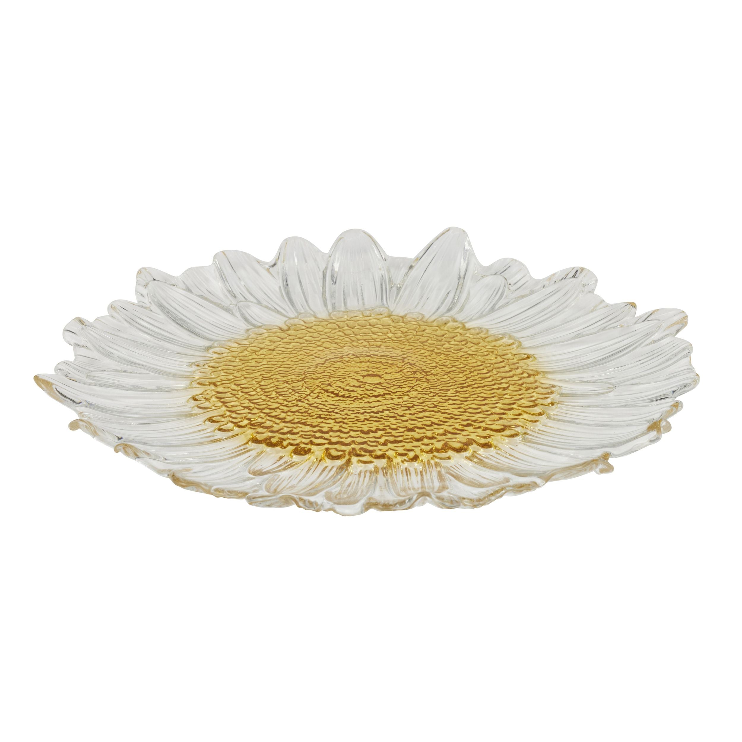 Coast To Coast Phoebe Glass Plate Clear/Yellow