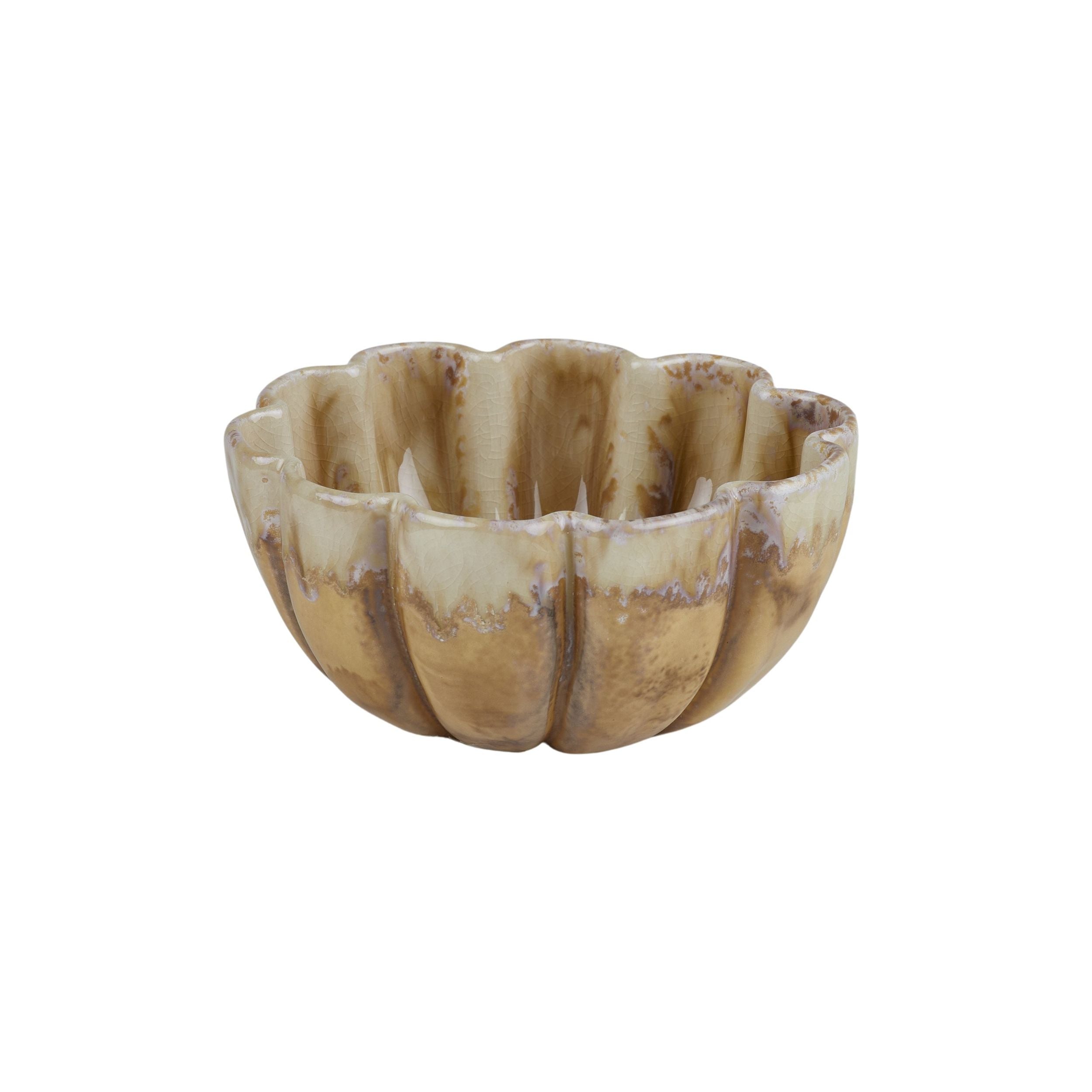 Coast To Coast Odessa Ceramic Bowl 15x7cm Natural