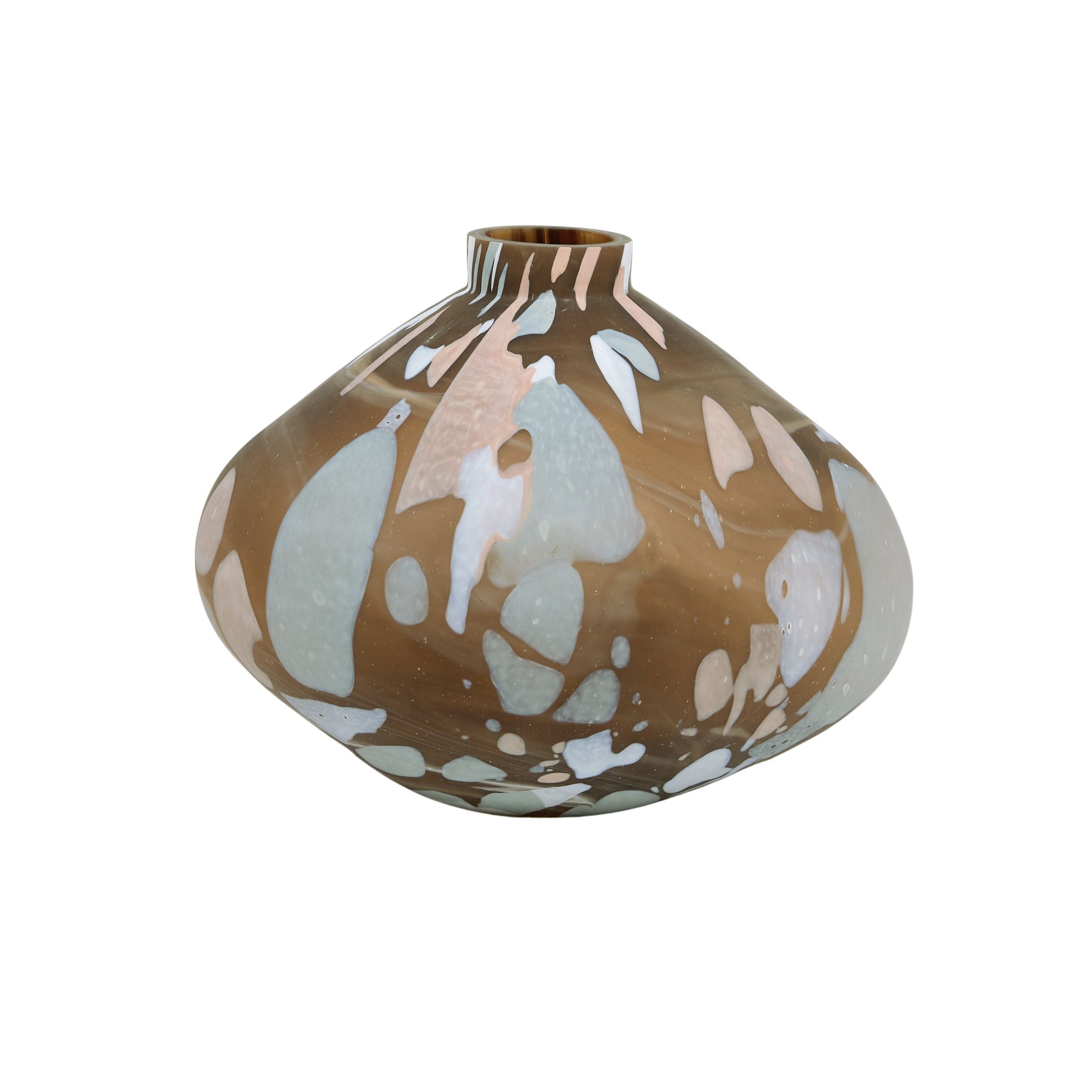 Coast To Coast Agra Glass Vase 40x33x35cm Tan/Nude