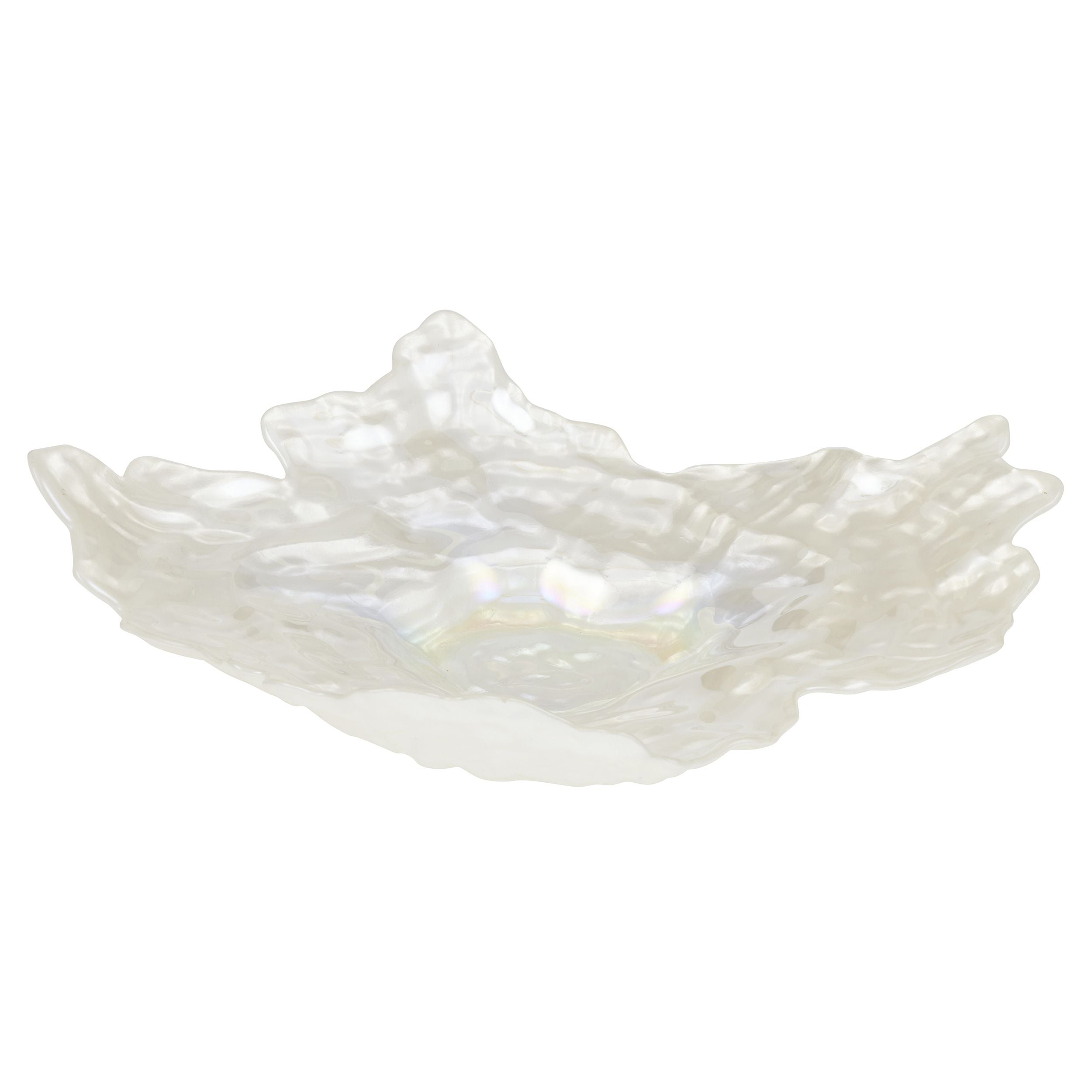Coast To Coast Ostrea Glass Plate White Lustre