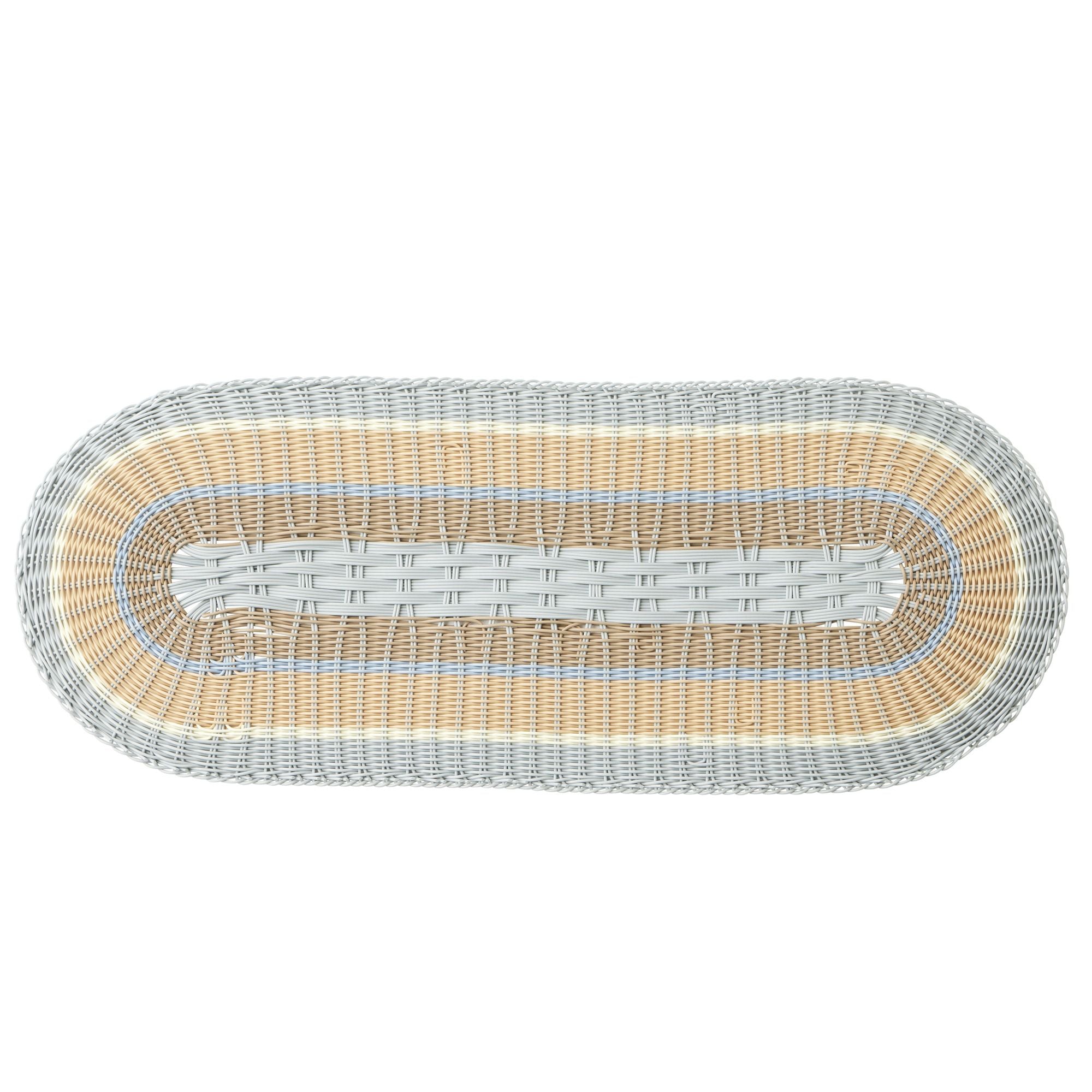 Assemble Ravello Woven Runner Natural/Blue