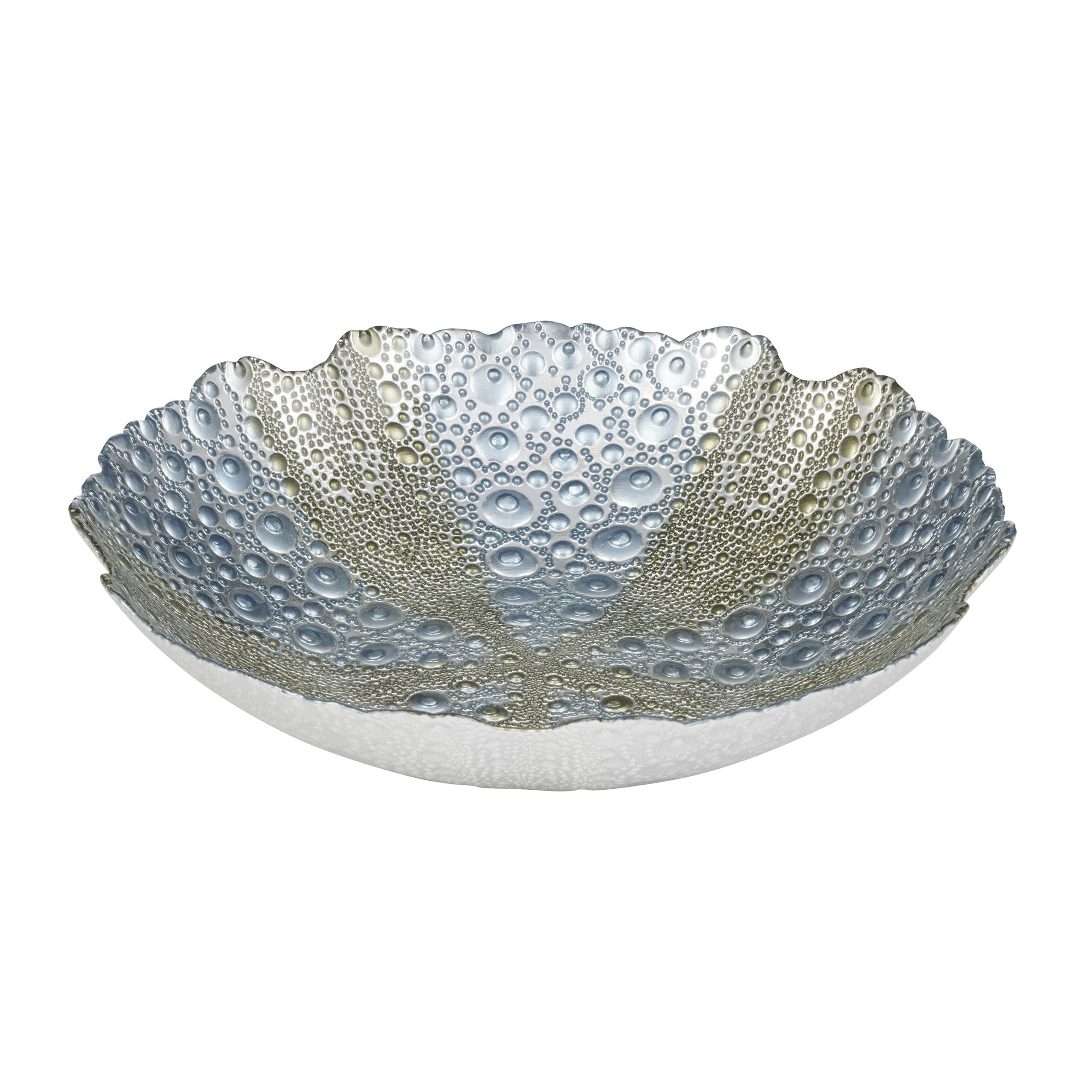 Coast To Coast Umi Glass Bowl 33x5.5cm Steel/Mint