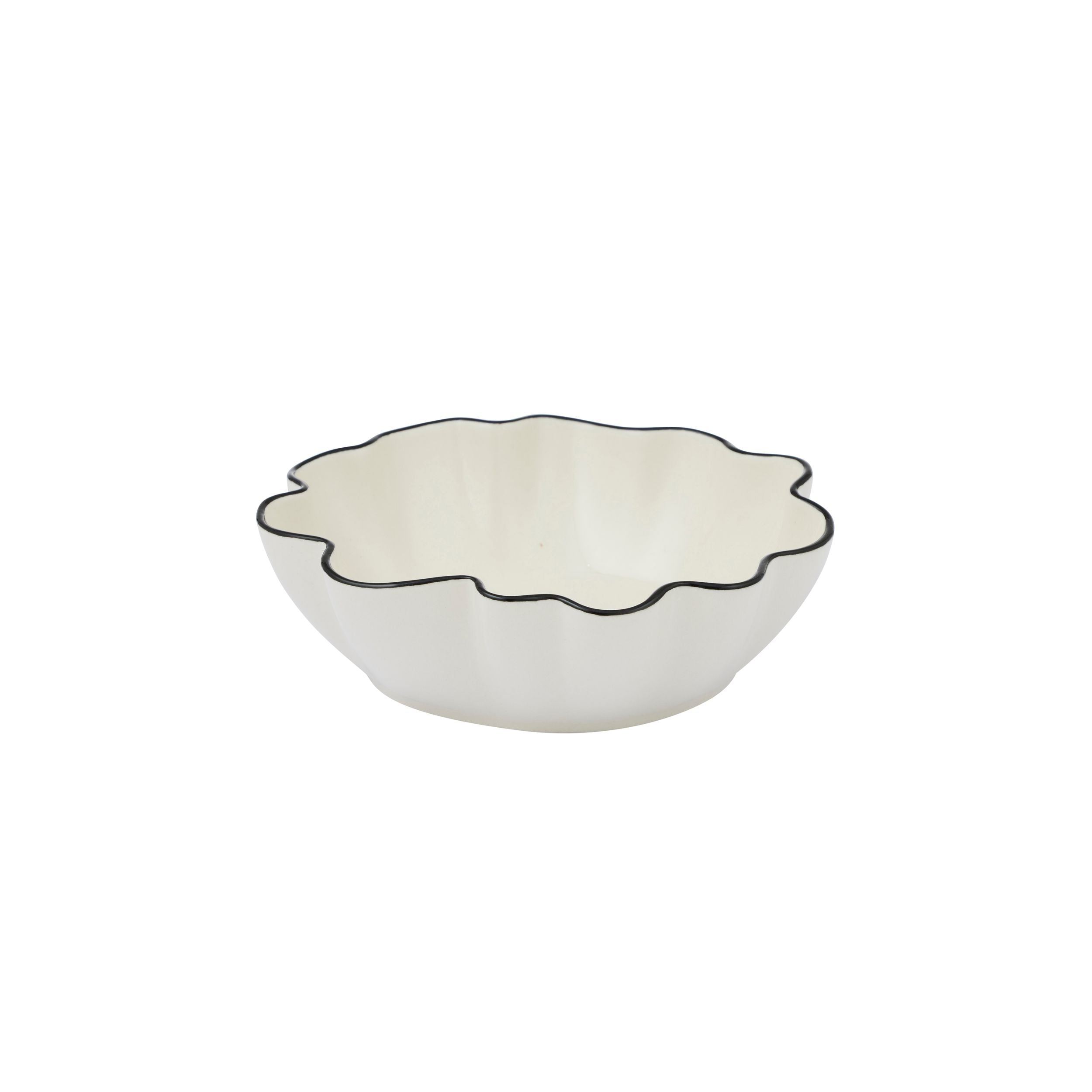 Assemble Winslow Ceramic Bowl 16x5cm Ivory/Black