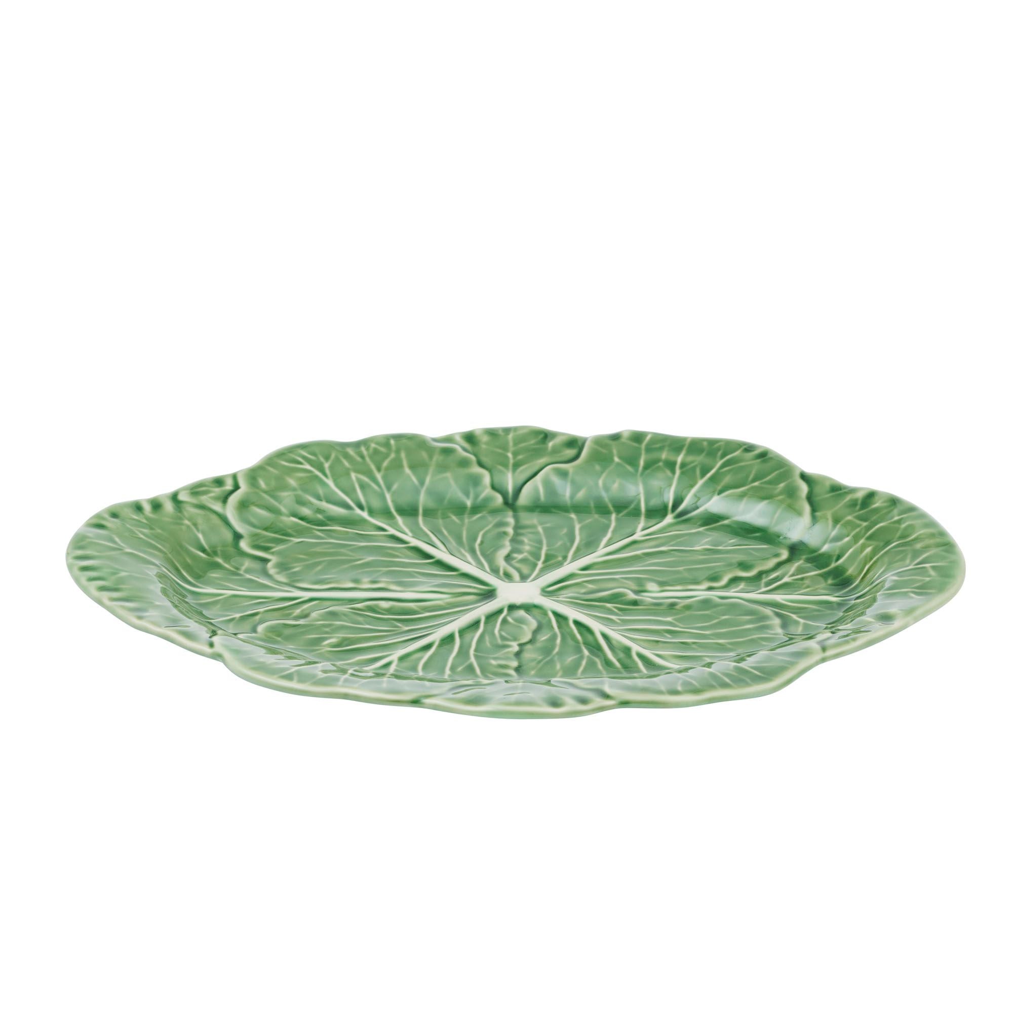 Assemble Cabbage Ceramic Oval Platter Green