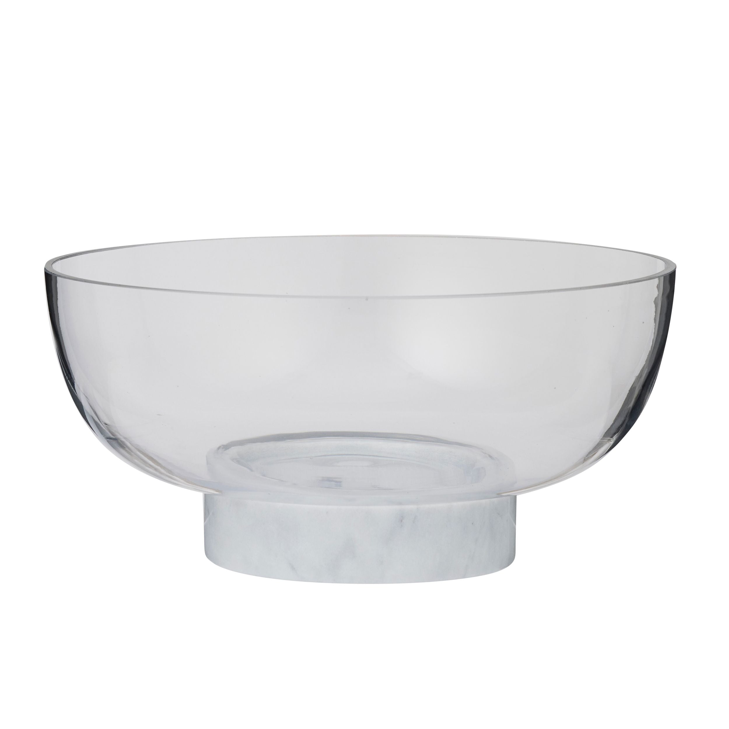 Assemble Bursa Glass/Marble Foot Bowl