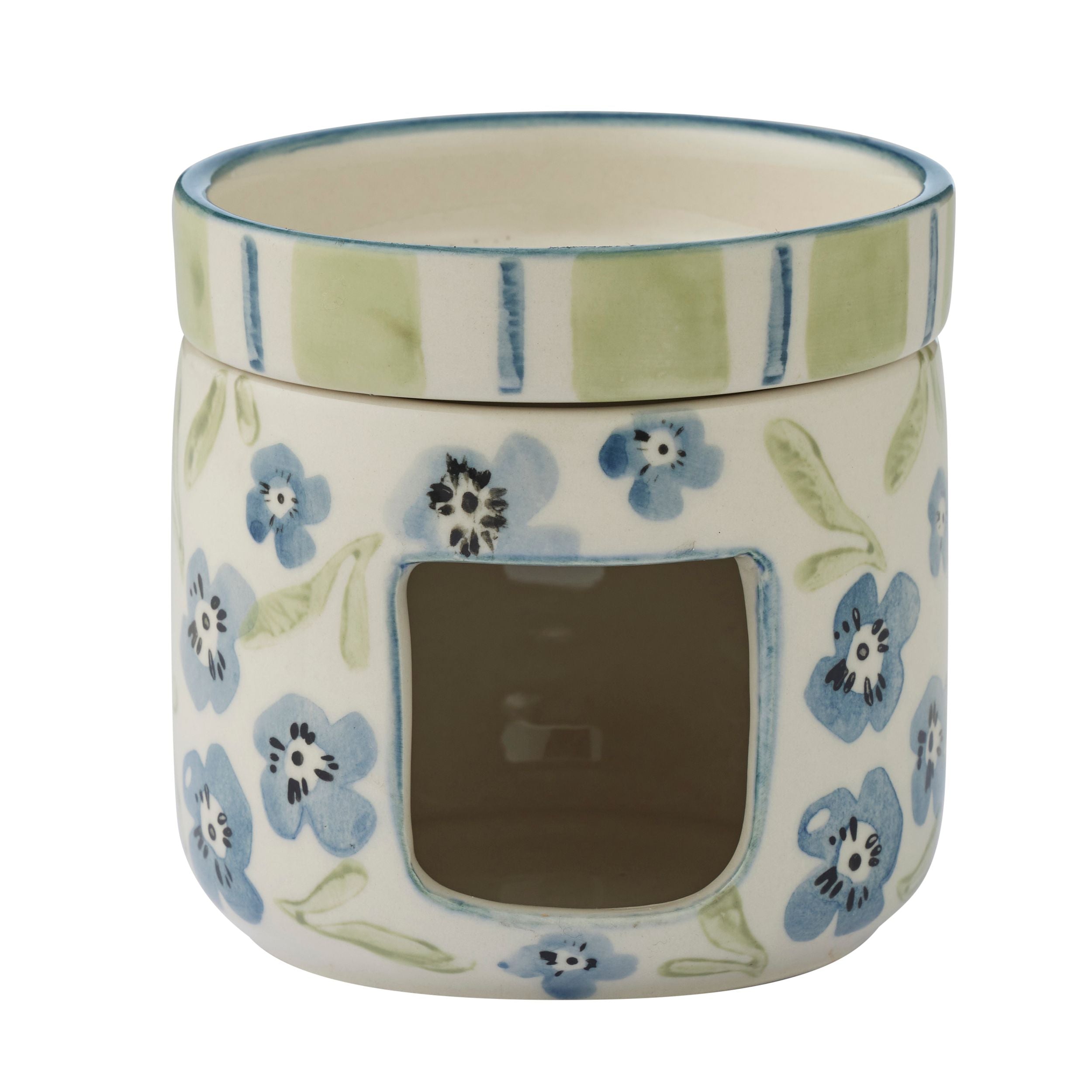 Assemble Olga Ceramic Oil Burner Blue/Olive