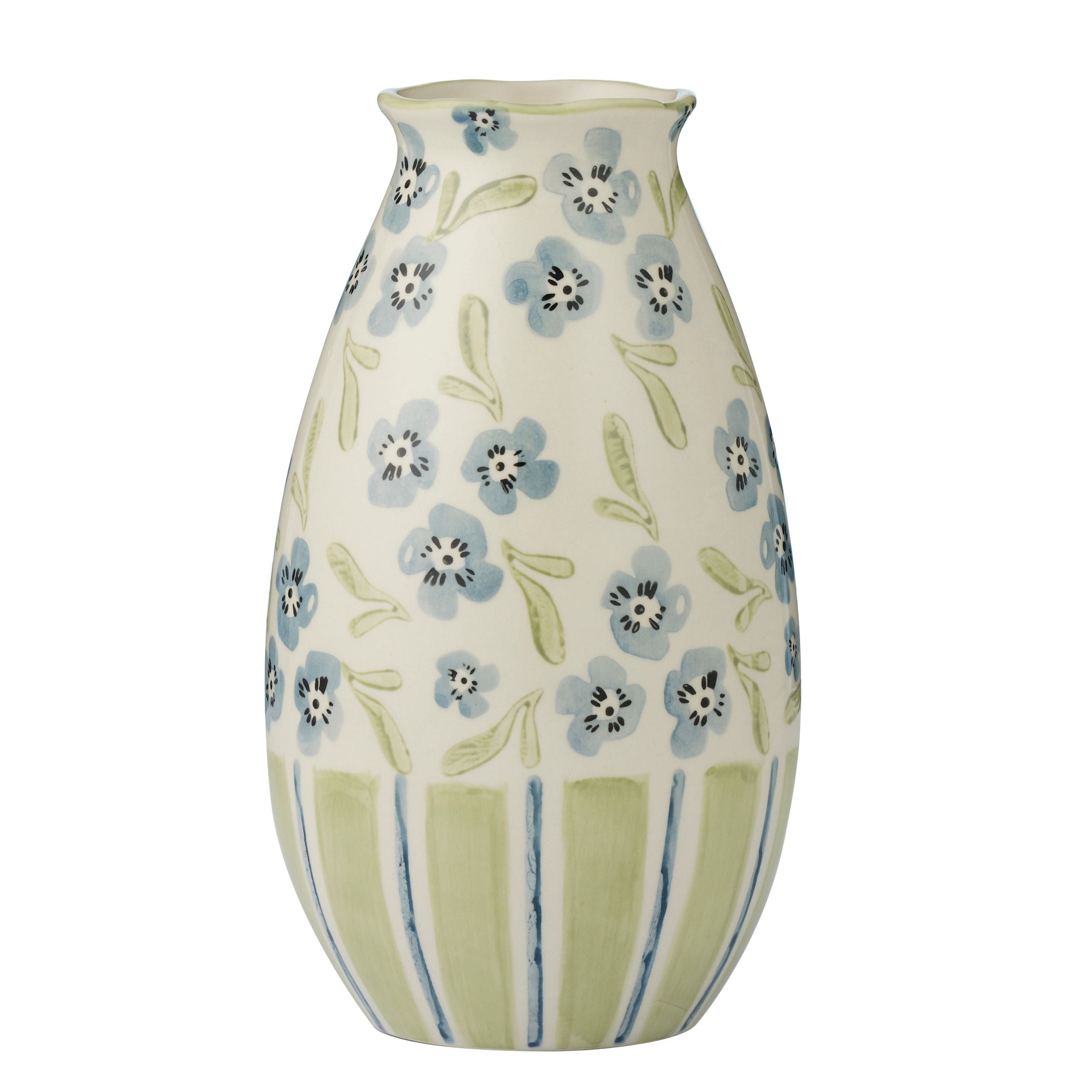 Assemble Olga Ceramic Vase Blue/Olive