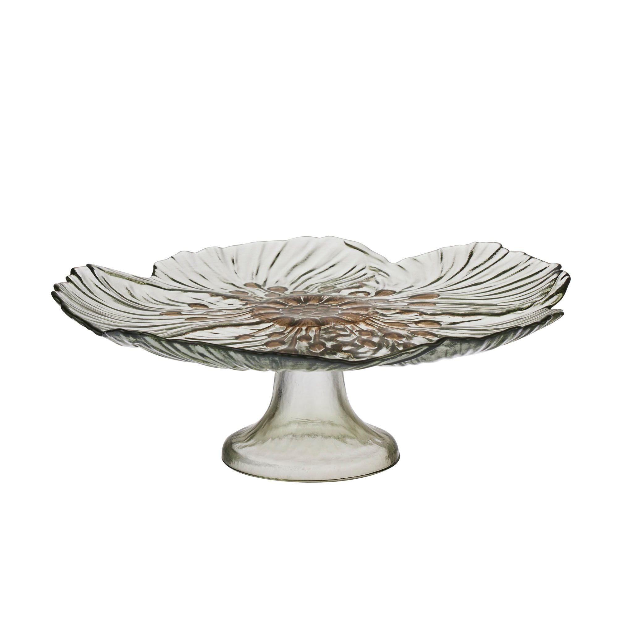 Coast To Coast Abigail Glass Footed Cake Plate