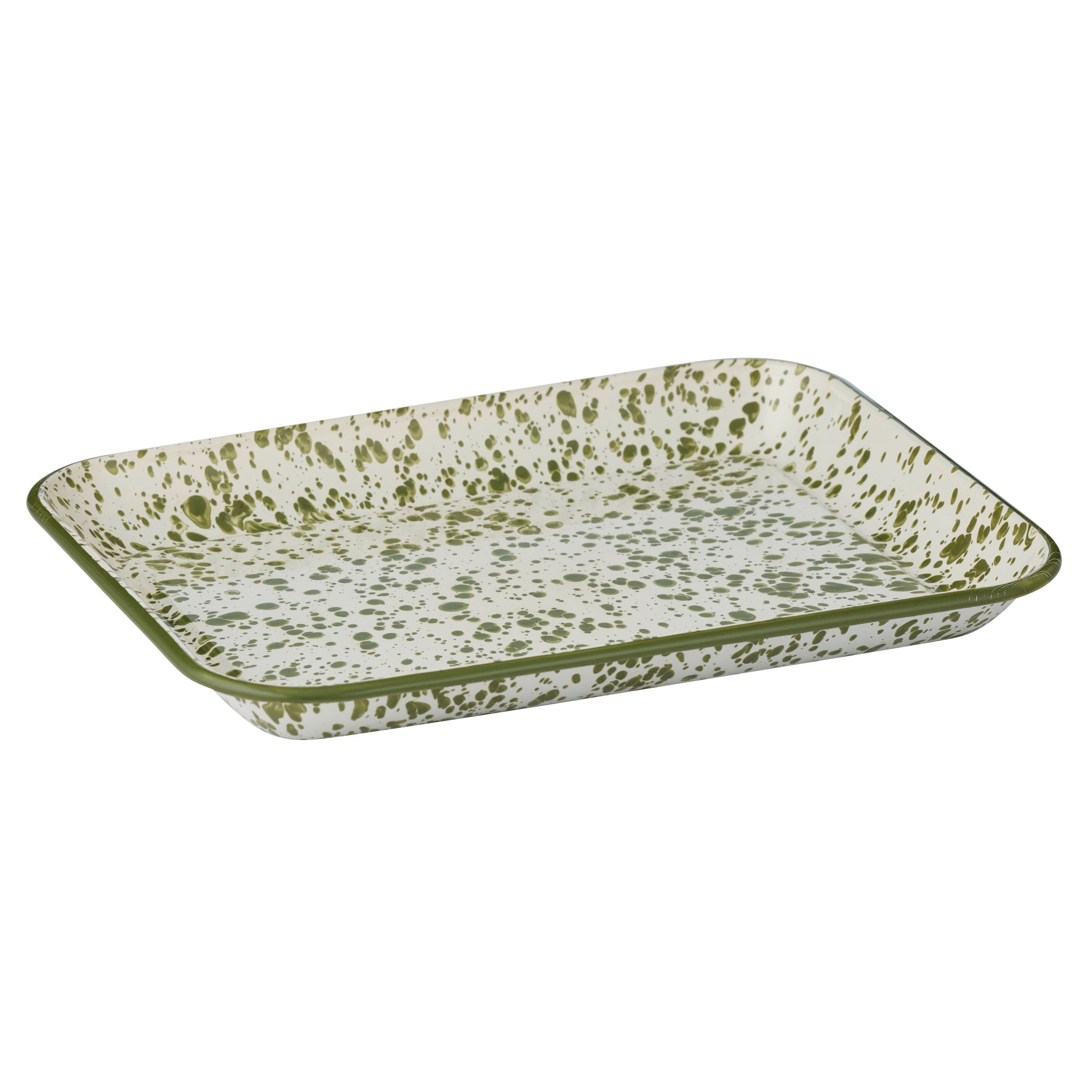 Assemble Scout Rectangle Enamel Tray Olive