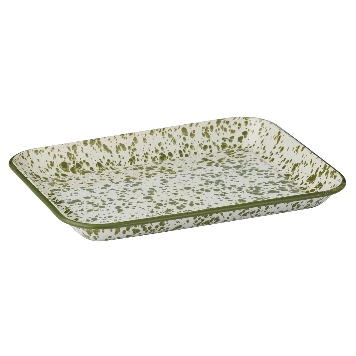 Assemble Scout Rectangle Enamel Tray Olive