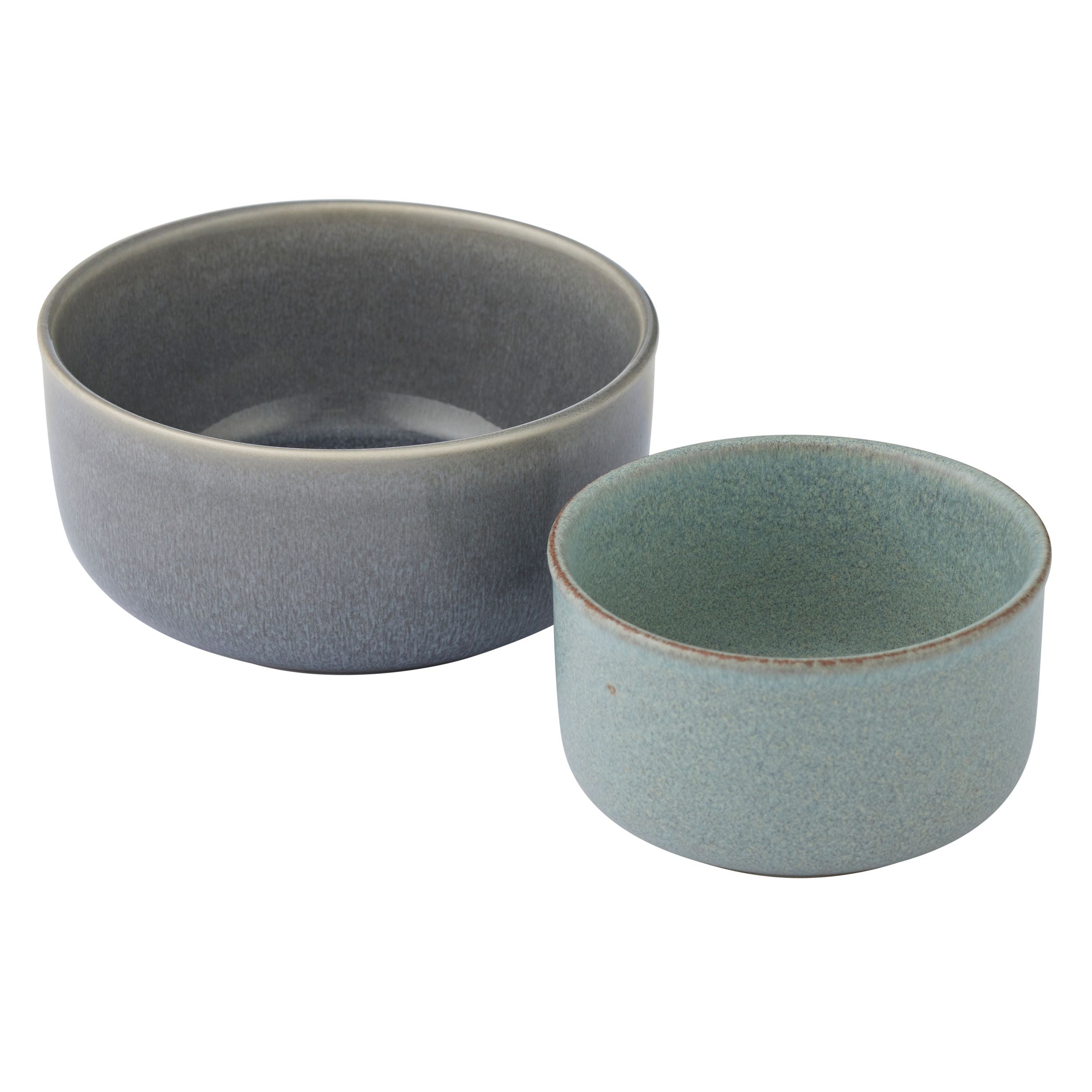 Assemble Calice 2pc Ceramic Bowl Set Denim