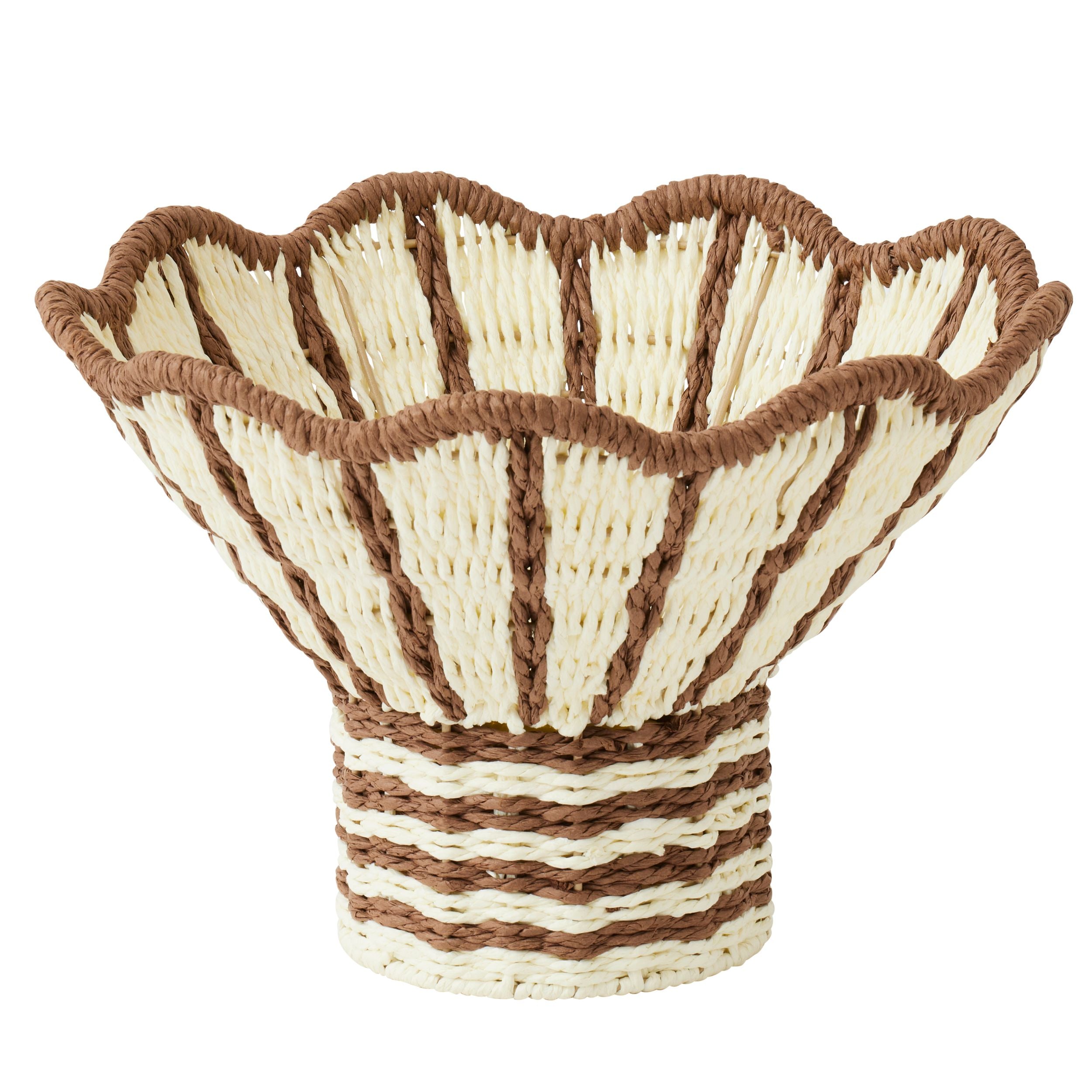 Coast To Coast Bastia Woven Centrepiece White/Brown