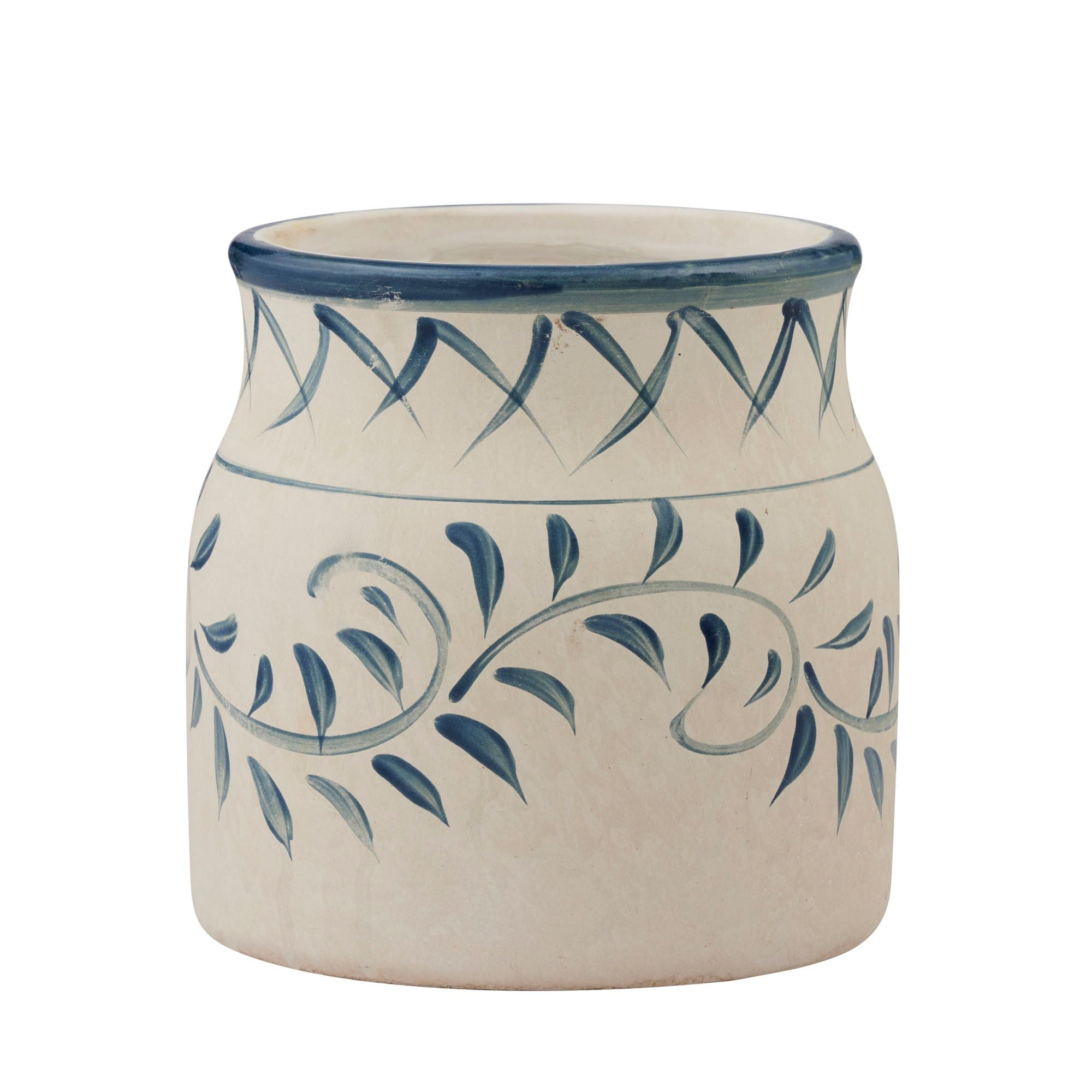 Coast To Coast Omeo Ceramic Pot Ivory/Steel