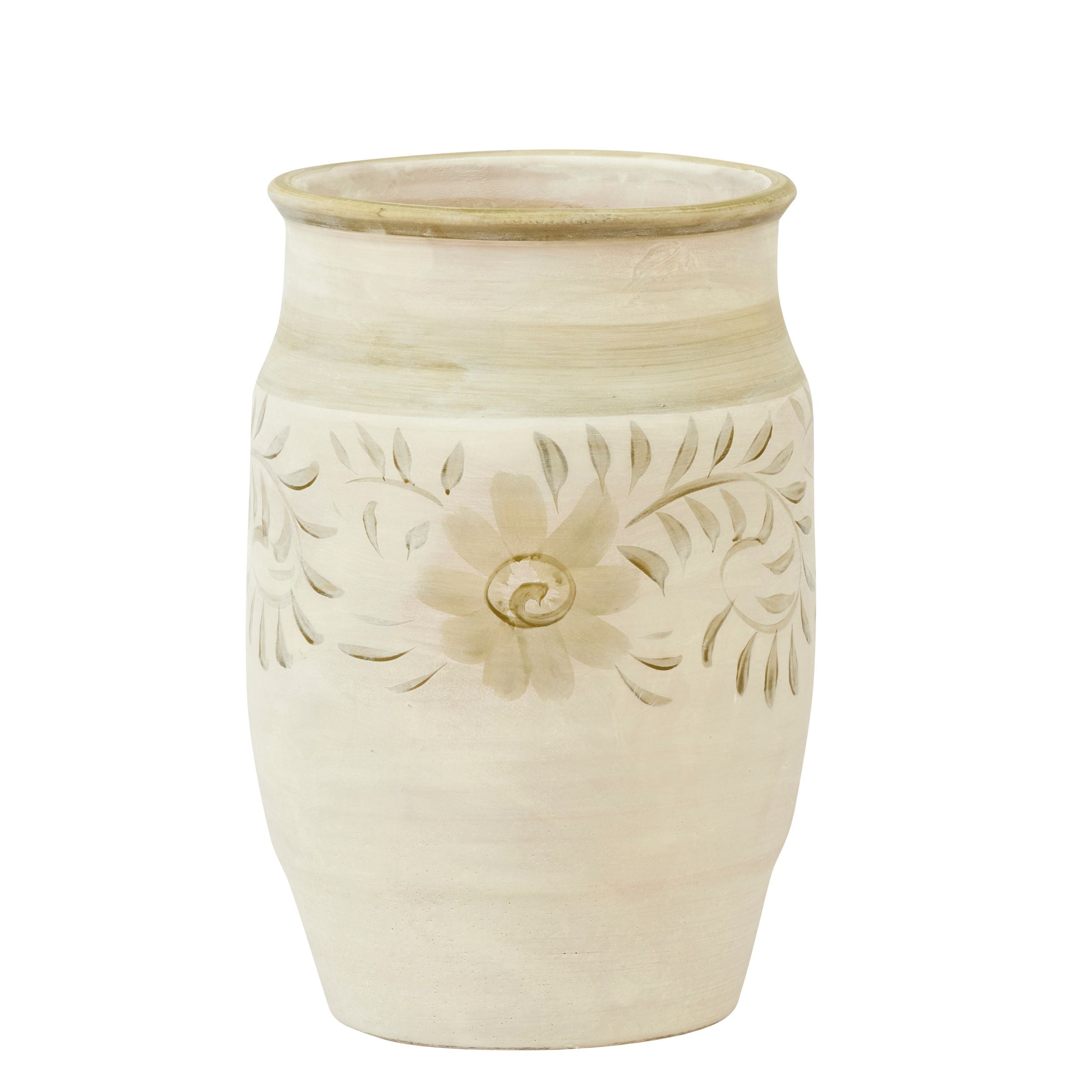 Coast To Coast Corowa Ceramic Vase 25.5x37cm Ivory/Green