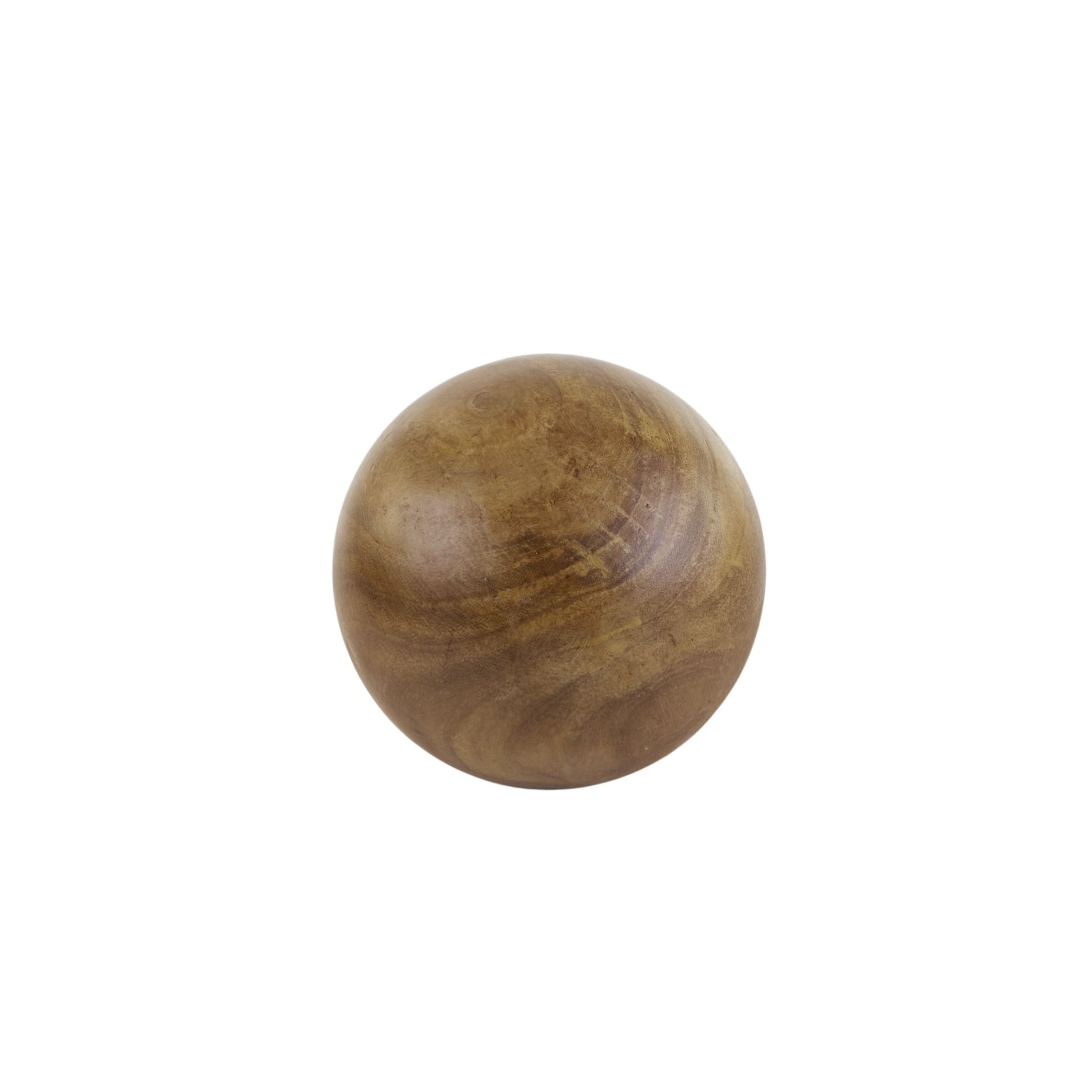 Coast To Coast Costa Wood Decorative Ball 11cm Walnut
