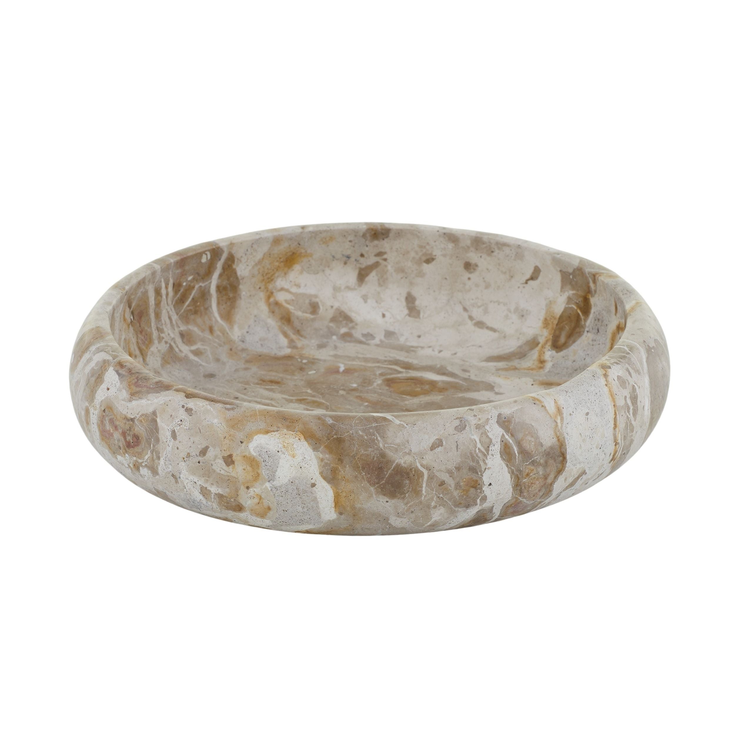 Assemble Xena Marble Bowl 26x6cm Taupe