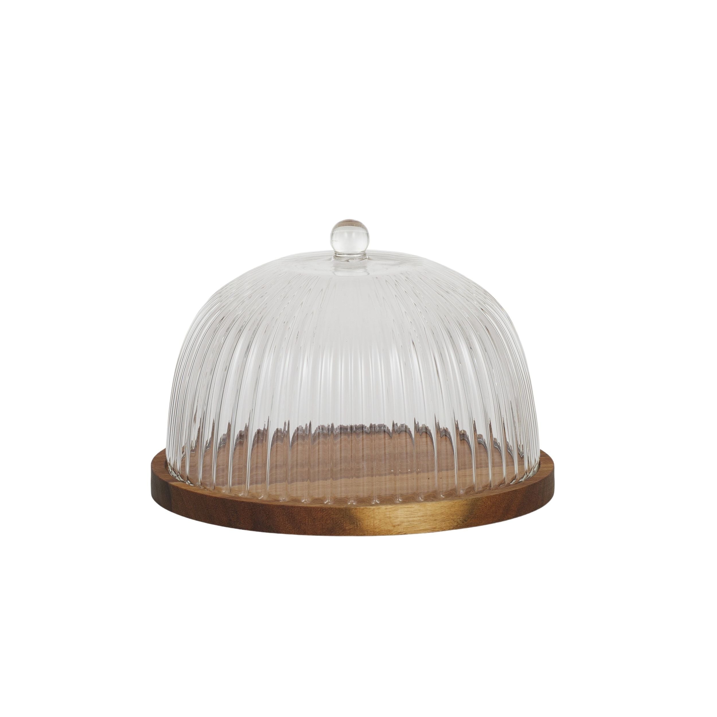 Assemble Bosco Glass/Wood Cheese Dome