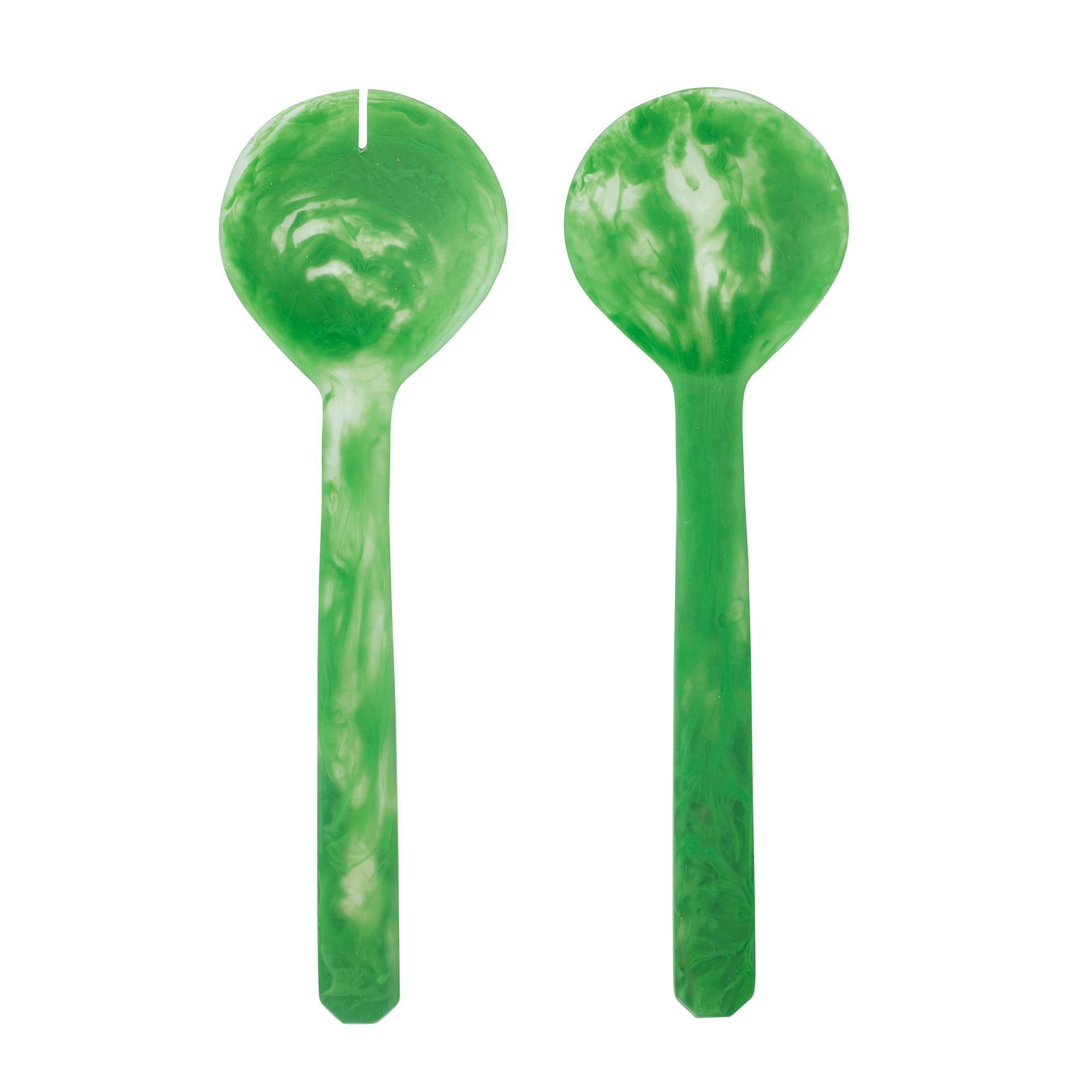 Assemble Kip Set of 2 Resin Salad Server Emeral