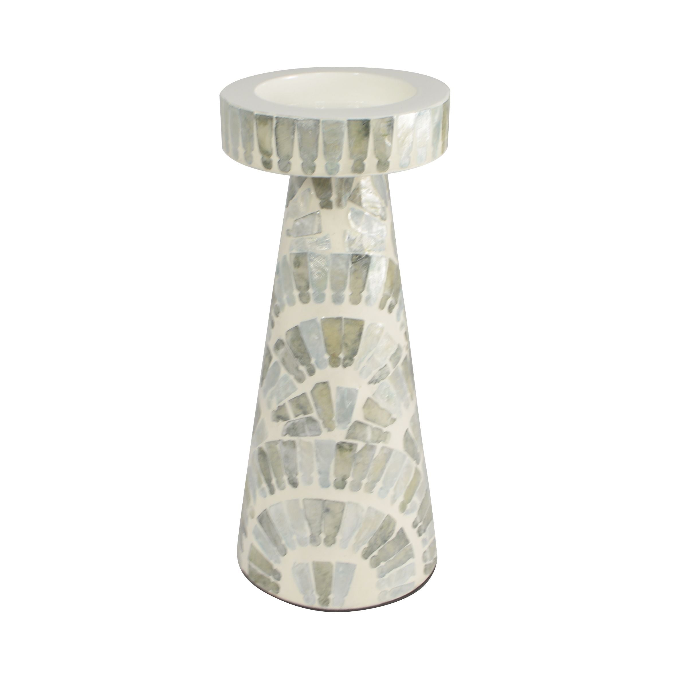 Coast To Coast Aria Inlay Candleholder 12x22.5cm Blue