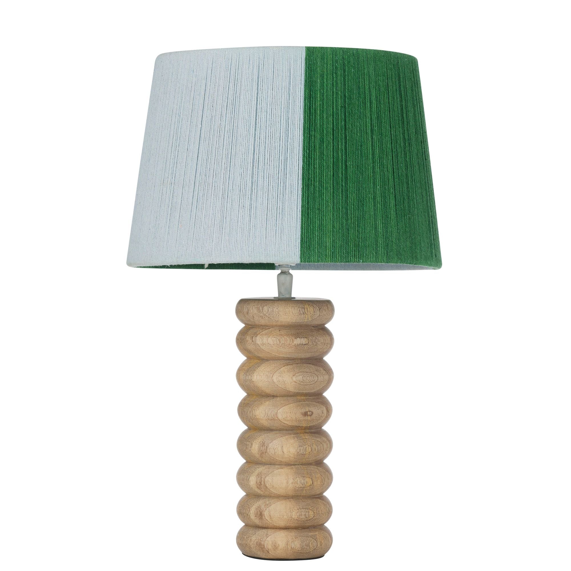 Coast To Coast Marco Wood Lamp Natural/Sky/Emerald