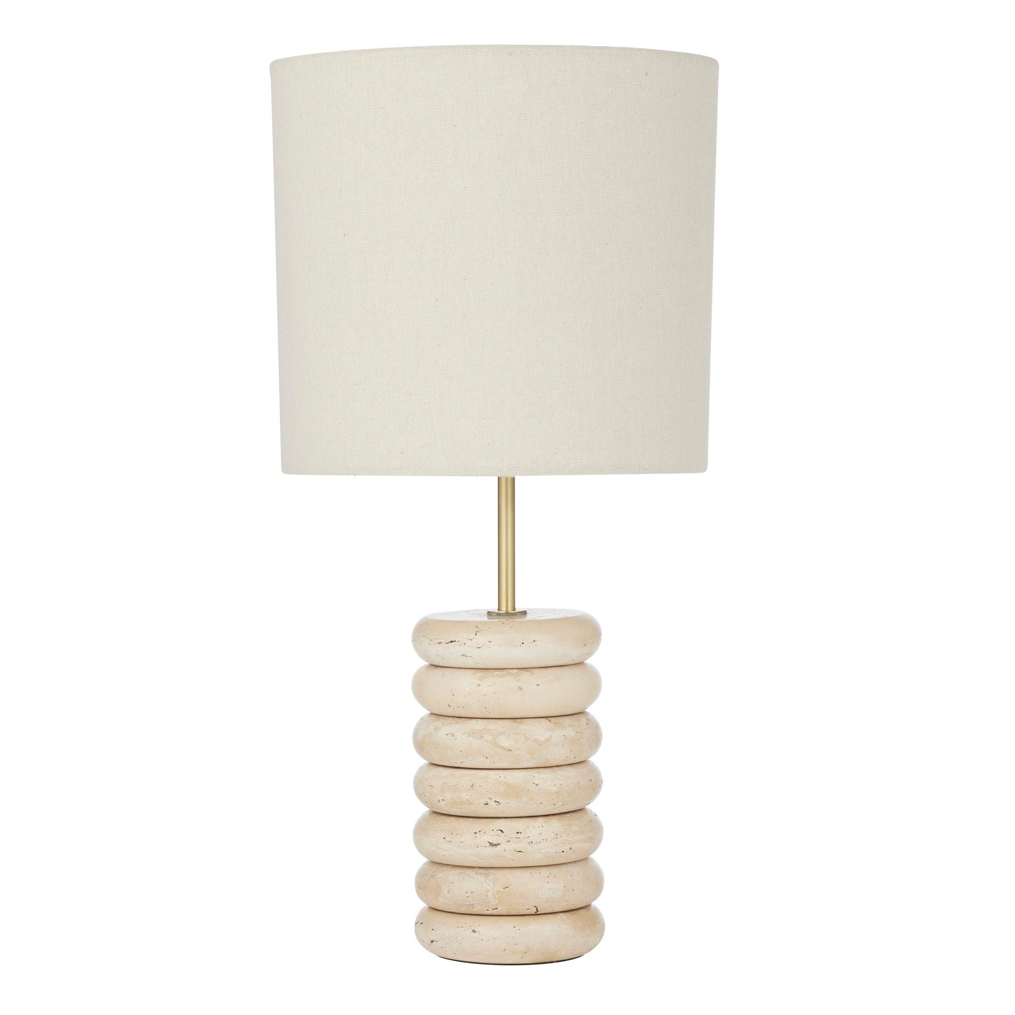 Coast To Coast Firenze Travertine Lamp 28x56cm Natural