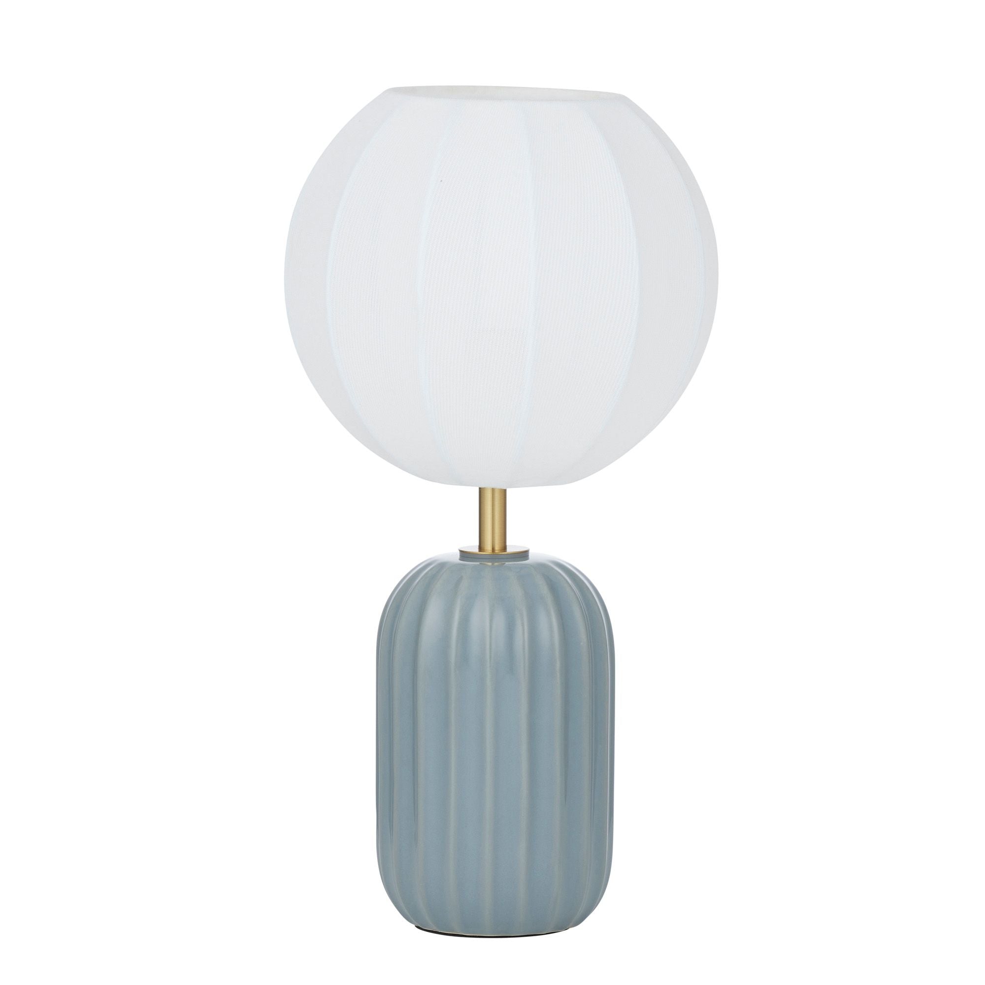 Coast To Coast Wilton Ceramic Lamp Steel/White