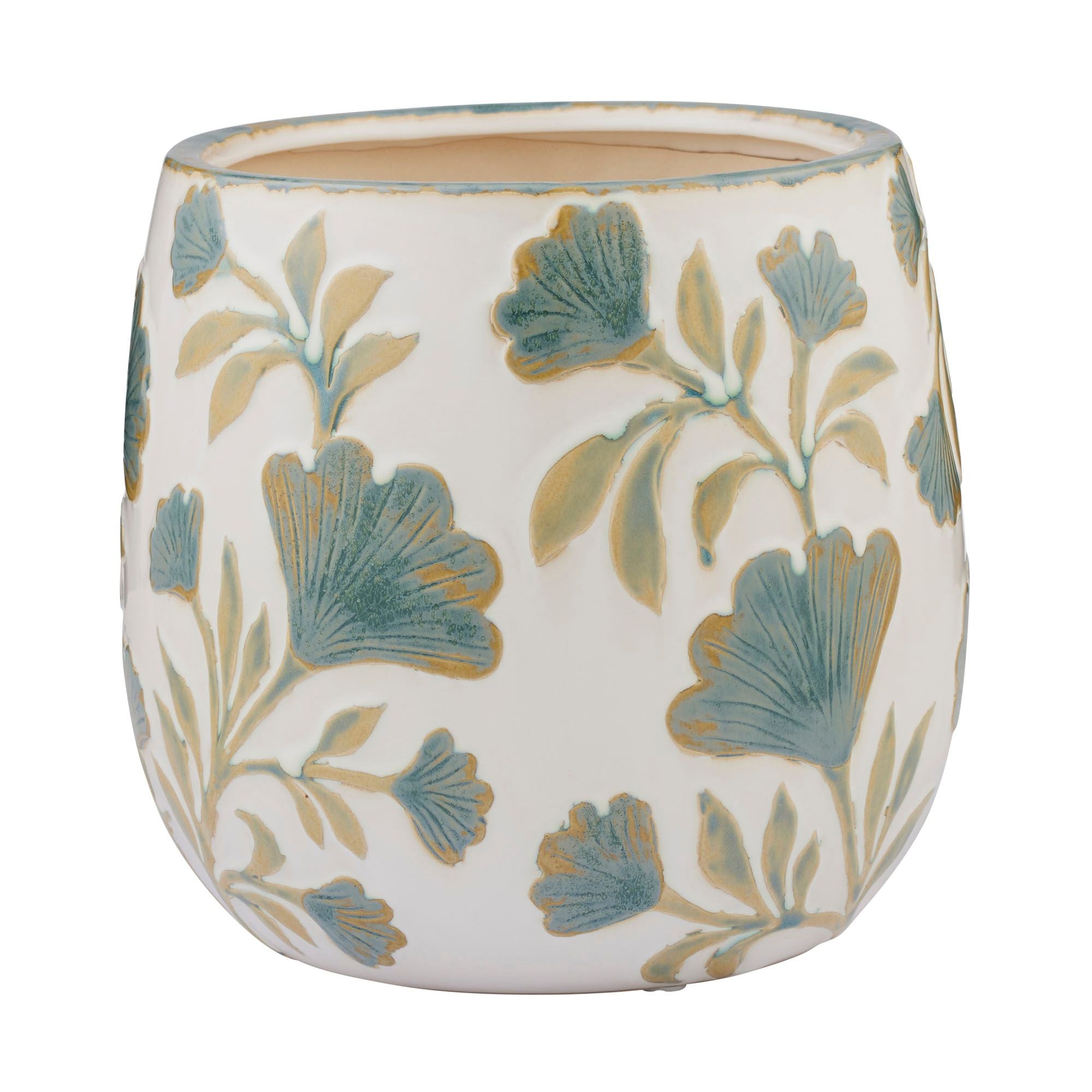 Coast To Coast Anchal Ceramic Pot 24x23cm Blue/Olive