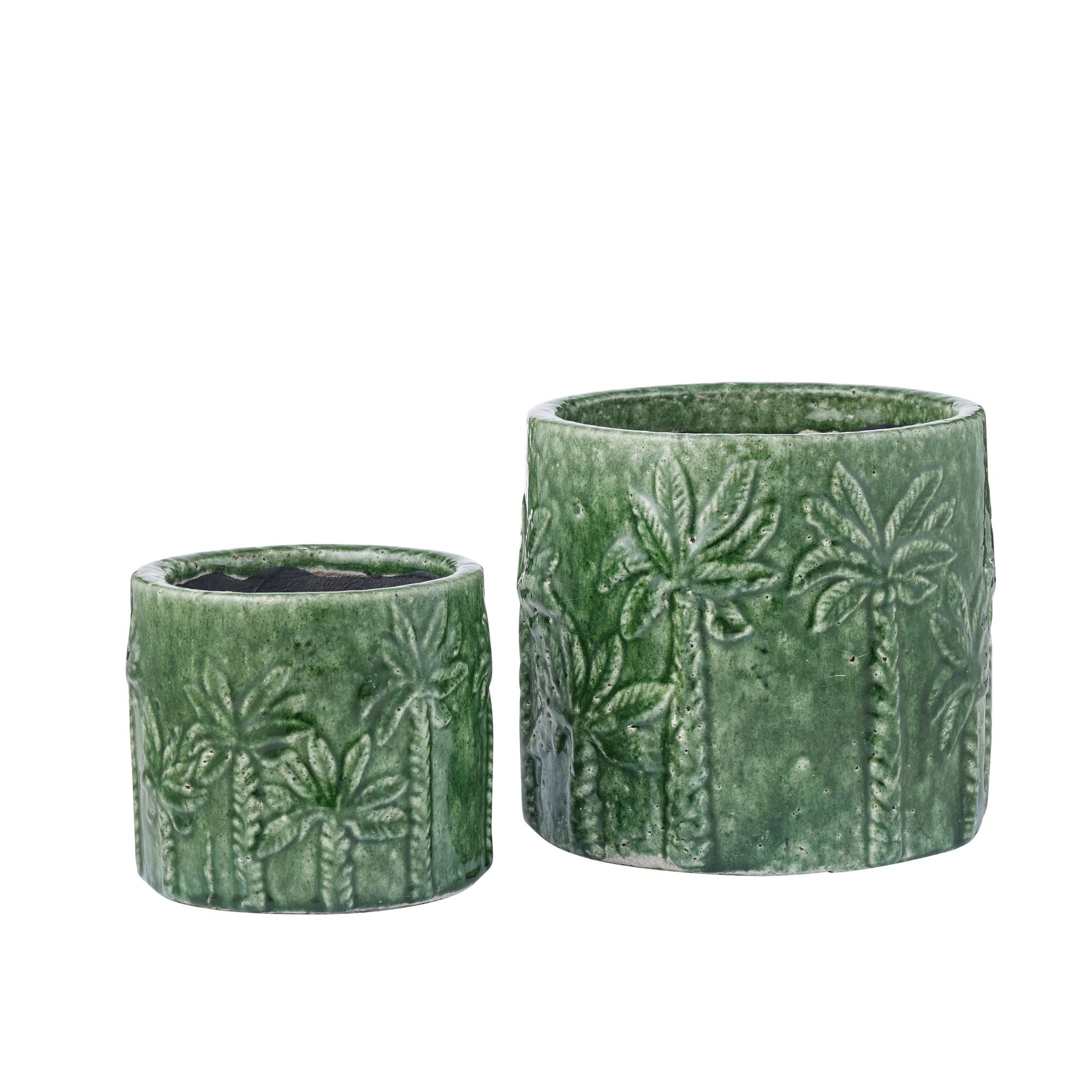 Life Botanic Puerto Set of 2 Ceramic Pots Emerald
