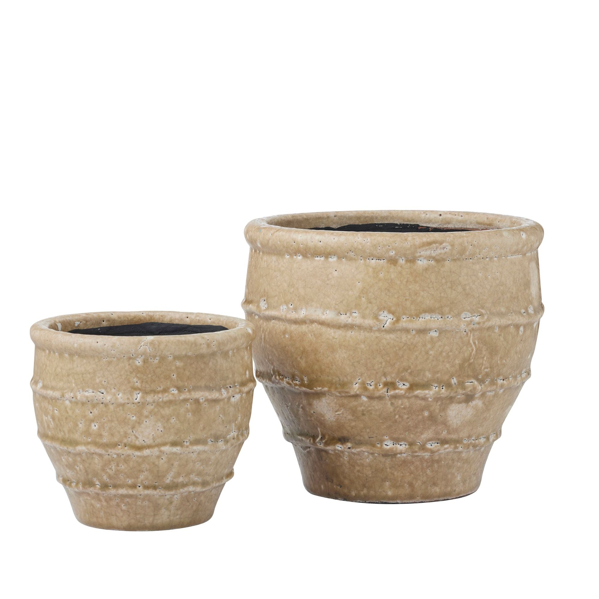 Life Botanic Alicante Set of 2 Ceramic Pots Sand