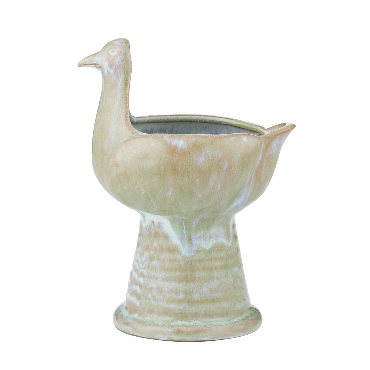 Life Botanic Bonnie Bird Ceramic Pot Green
