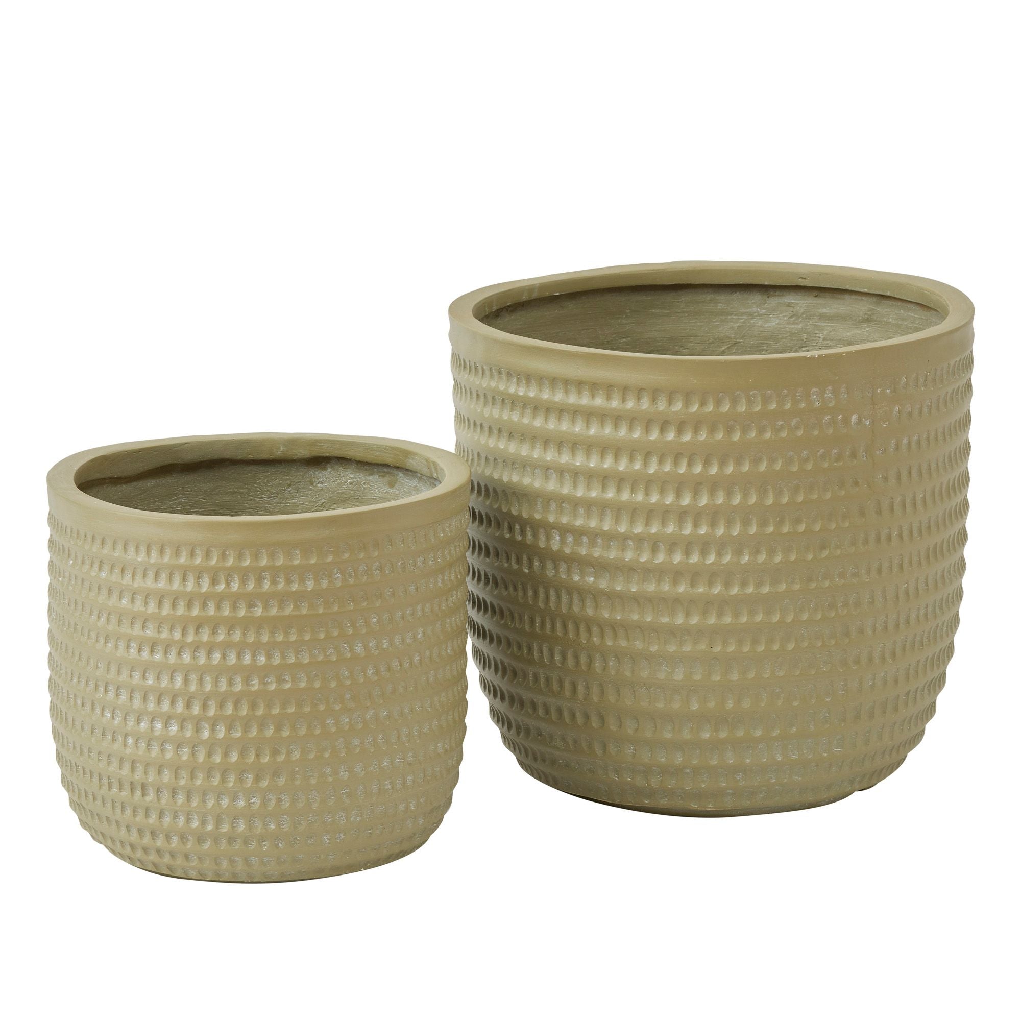 Life Botanic Kenyah Set of 2 Composite Pot Green